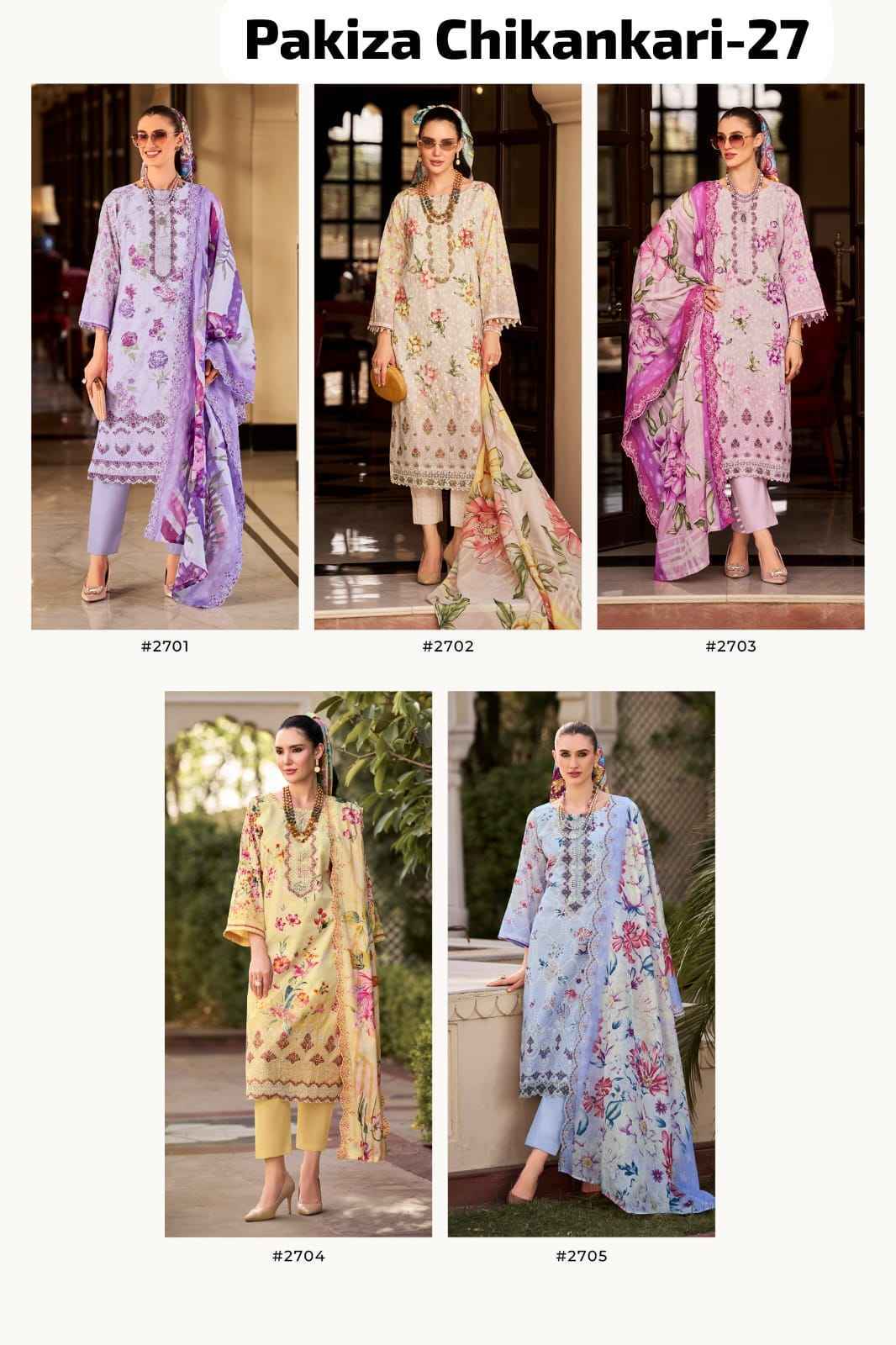 Pakiza Prints Chikankari Vol 27 Wholesale Surat 10 Pcs set