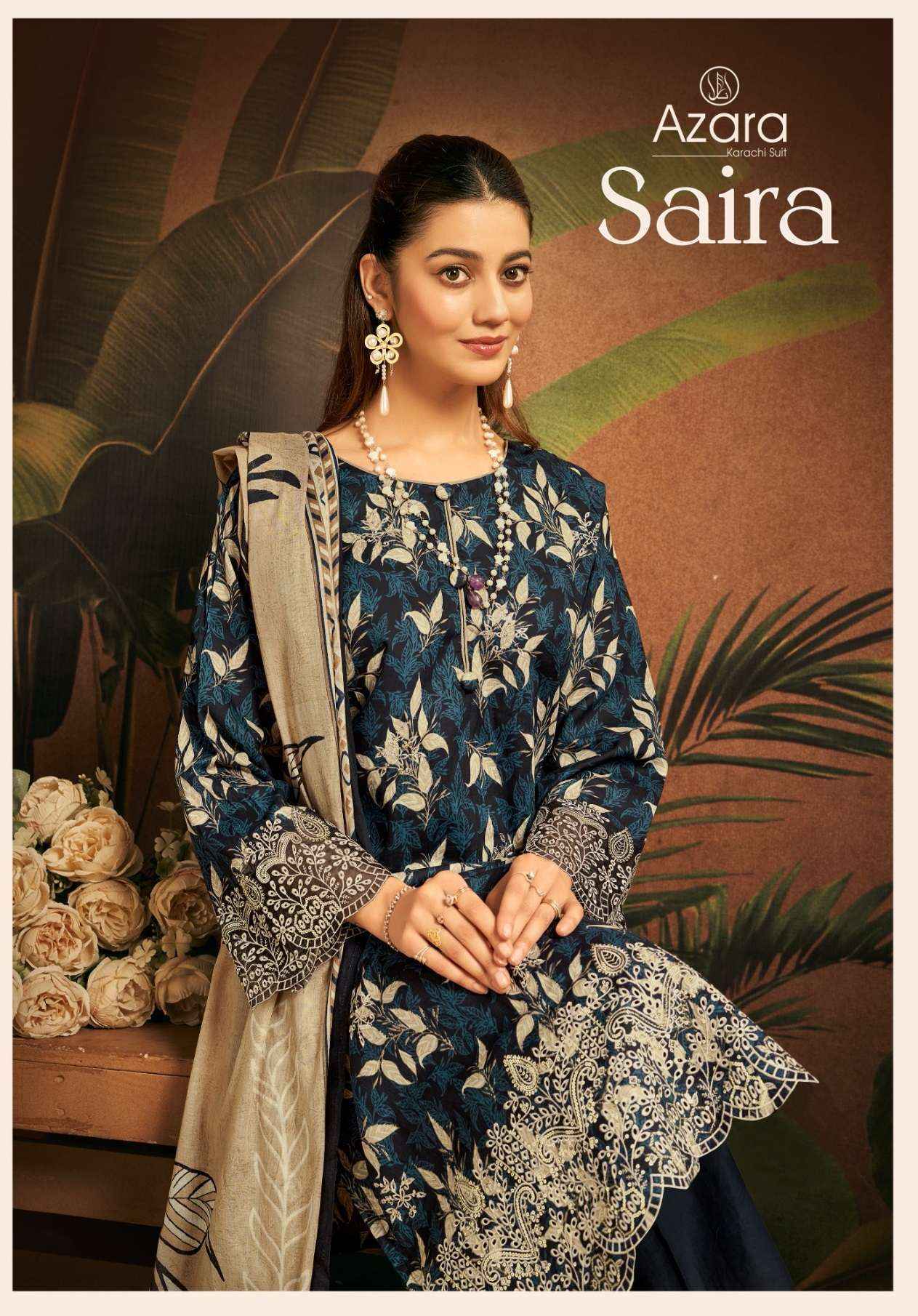 Radhika Fashion Azara Saira Lawn Cotton Dress Material Wholesale Price ( 6 pcs Catalogue )