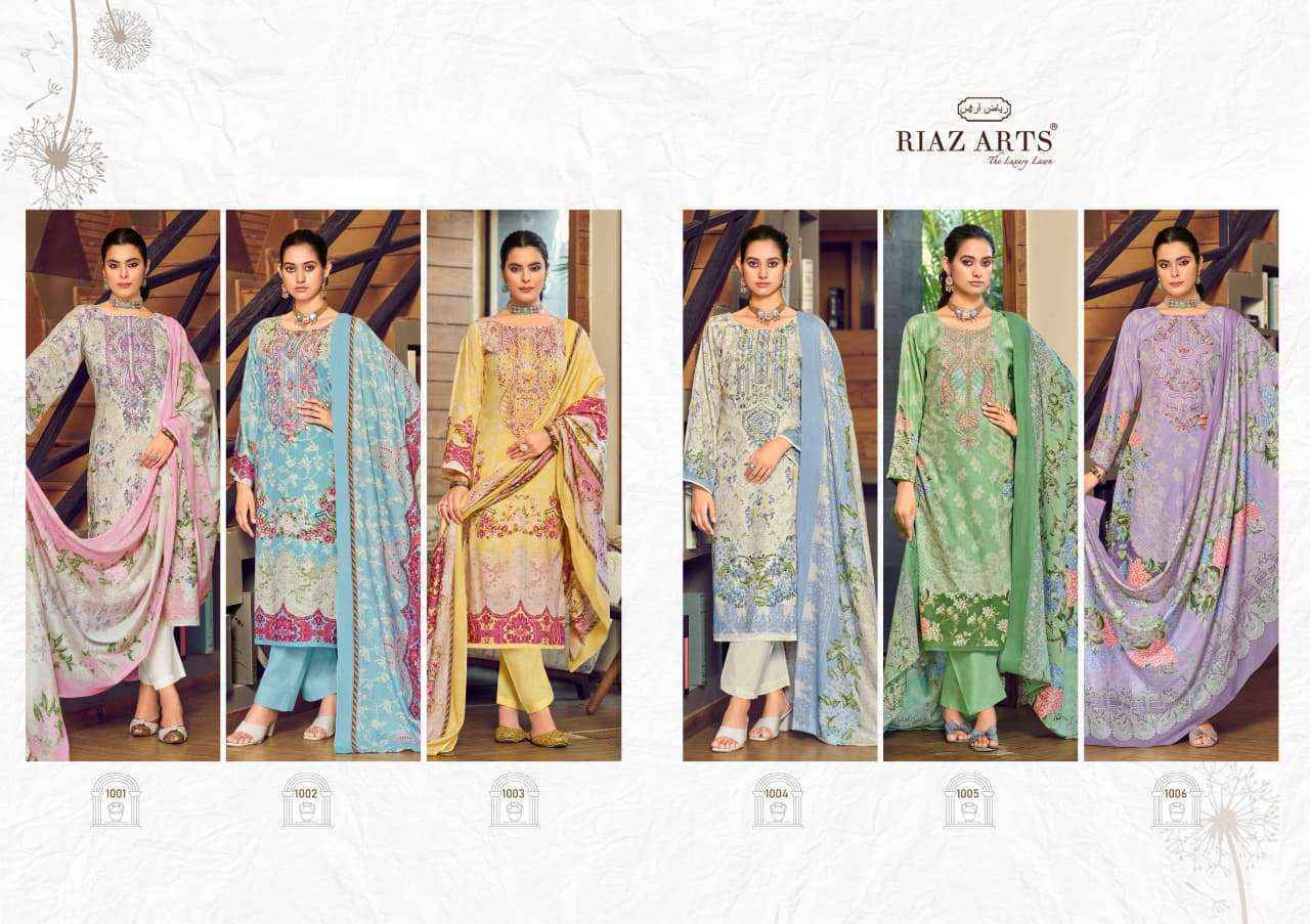Riaz Arts Musafir Vol 33 Lawn Cotton Salwar Kameez Wholesale Rate ( 6 Pcs Catalog )