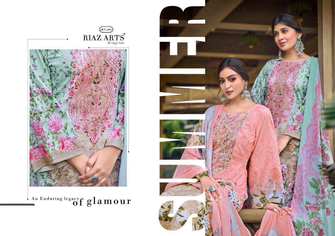 Riaz Arts Musafir Vol 35 Exclusive Cotton Salwar Kameez Wholesale Rate ( 6 Pcs Catalog )