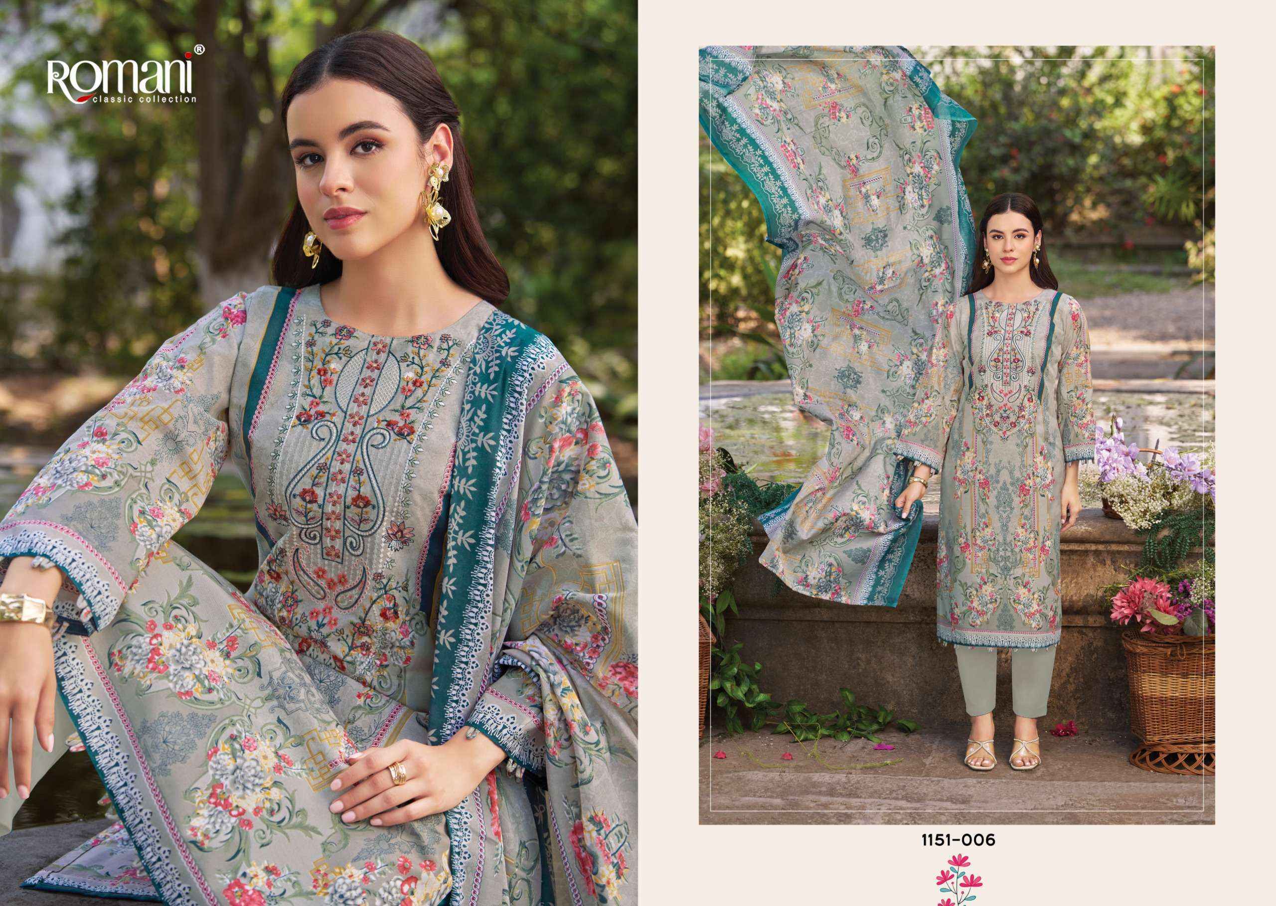 Romani Needle Wonder Vol 13 Cotton Dress Material Wholesale price 8 pcs Catalogue