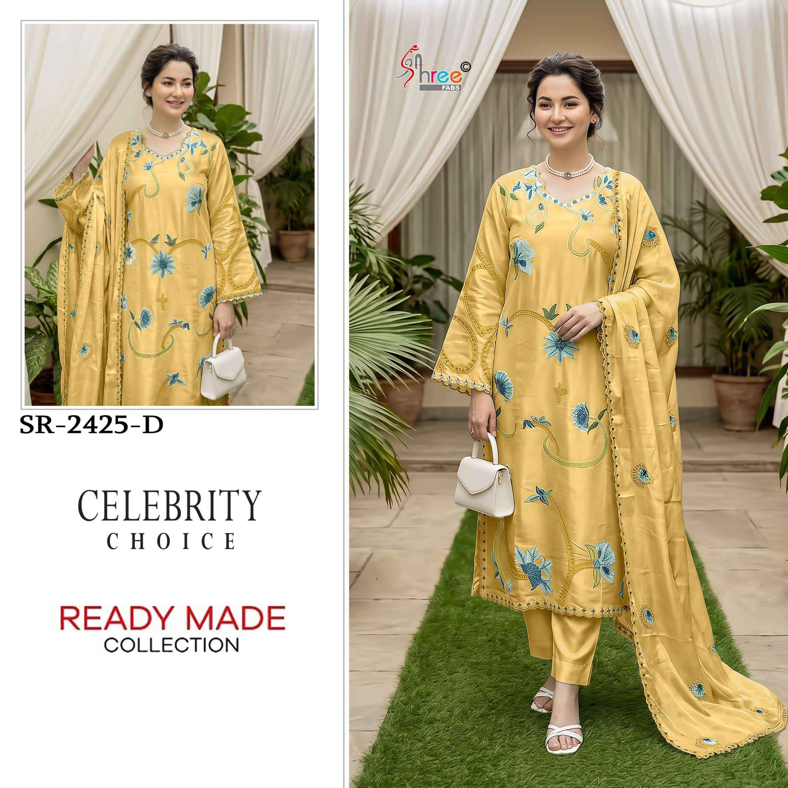 Shree Fabs Sr 2425 Abcd Wedding Wear Pakistani Dress Readymade Suit Wholesale Rate ( 4 Pcs Catalog )