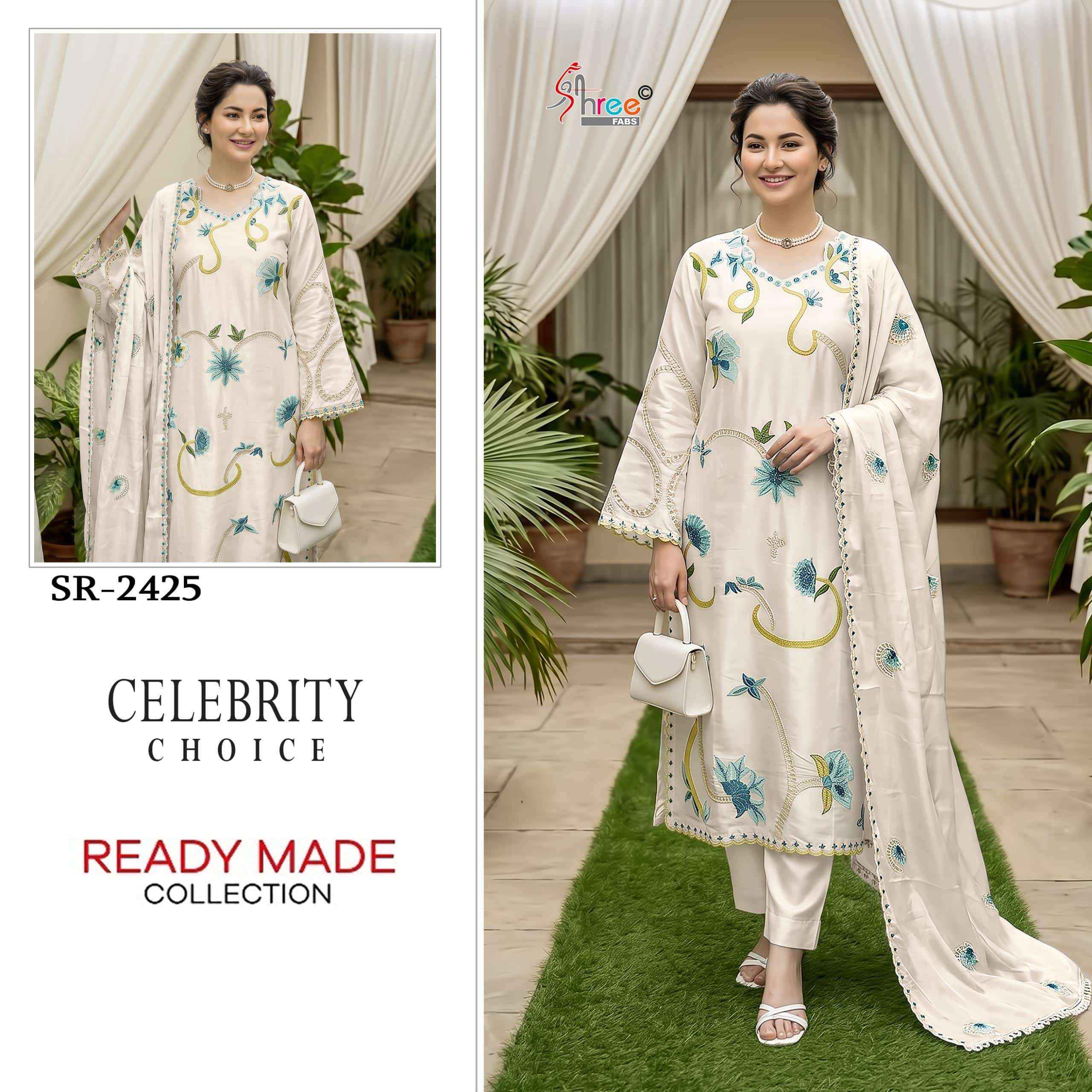 Shree Fabs Sr 2425 Abcd Wedding Wear Pakistani Dress Readymade Suit Wholesale Rate ( 4 Pcs Catalog )