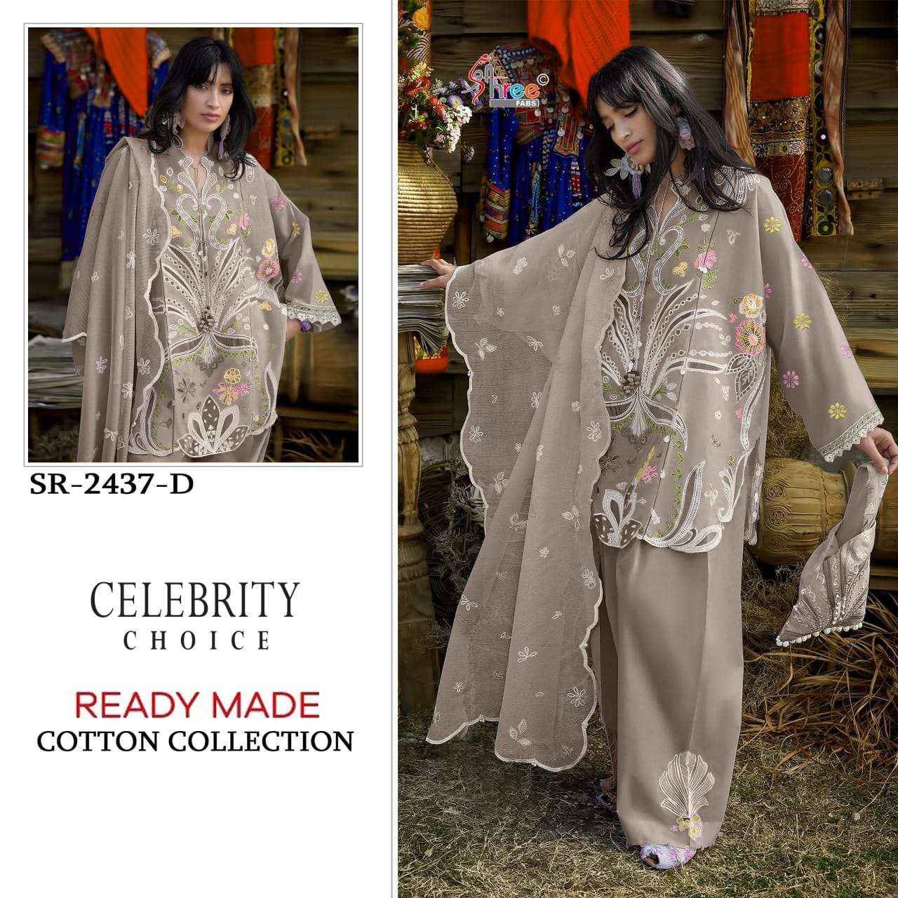 Shree Fabs Sr 2437 Abcd Readymade Cotton Pakistani 3 Piece Pair Suit Wholesale Rate ( 4 Pcs Catalog )
