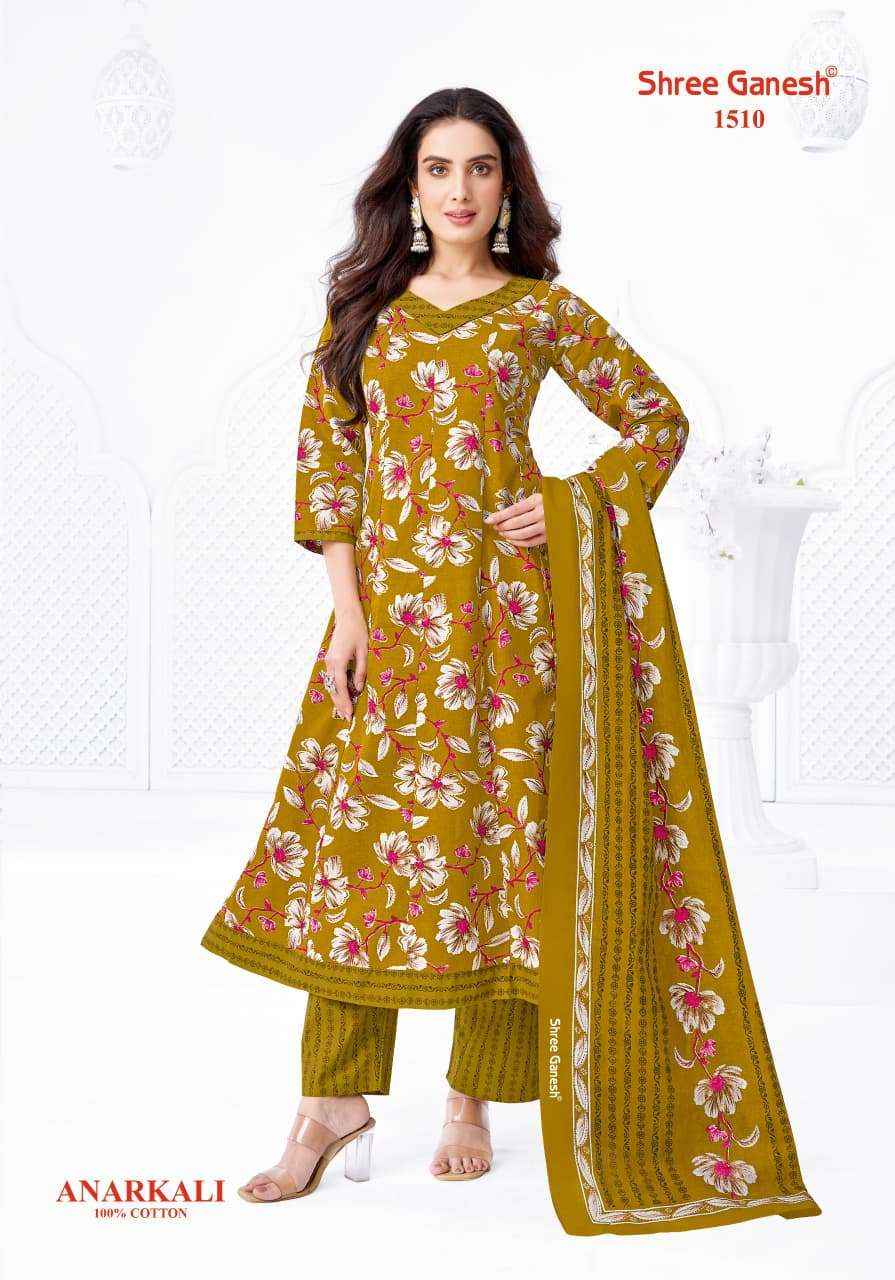 Shree Ganesh Zeenat Vol 5 Readymade Cotton Anarkali Suit Wholesale Rate ( 10 Pcs Catalog )