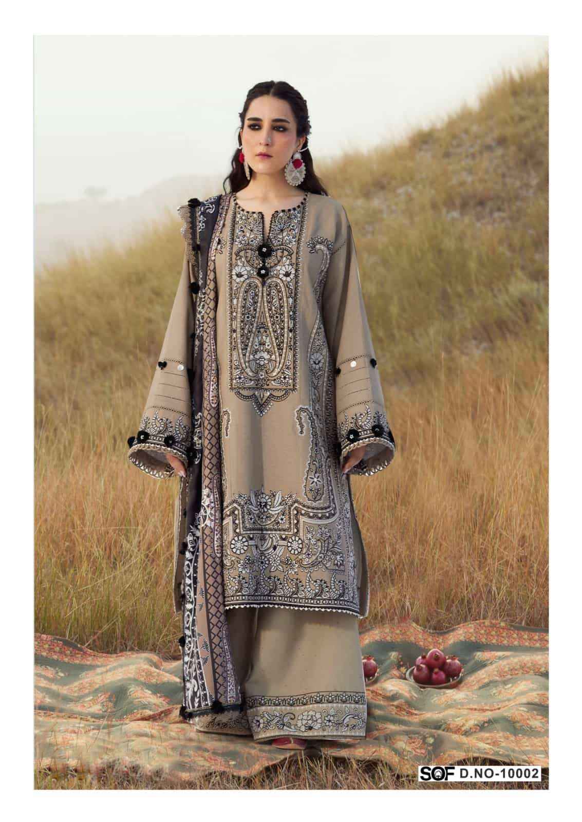 Shree Om Fab Aliya B Vol 10 Pure Lawn Dress Material Wholesale Price ( 6 Pcs Catalogue )