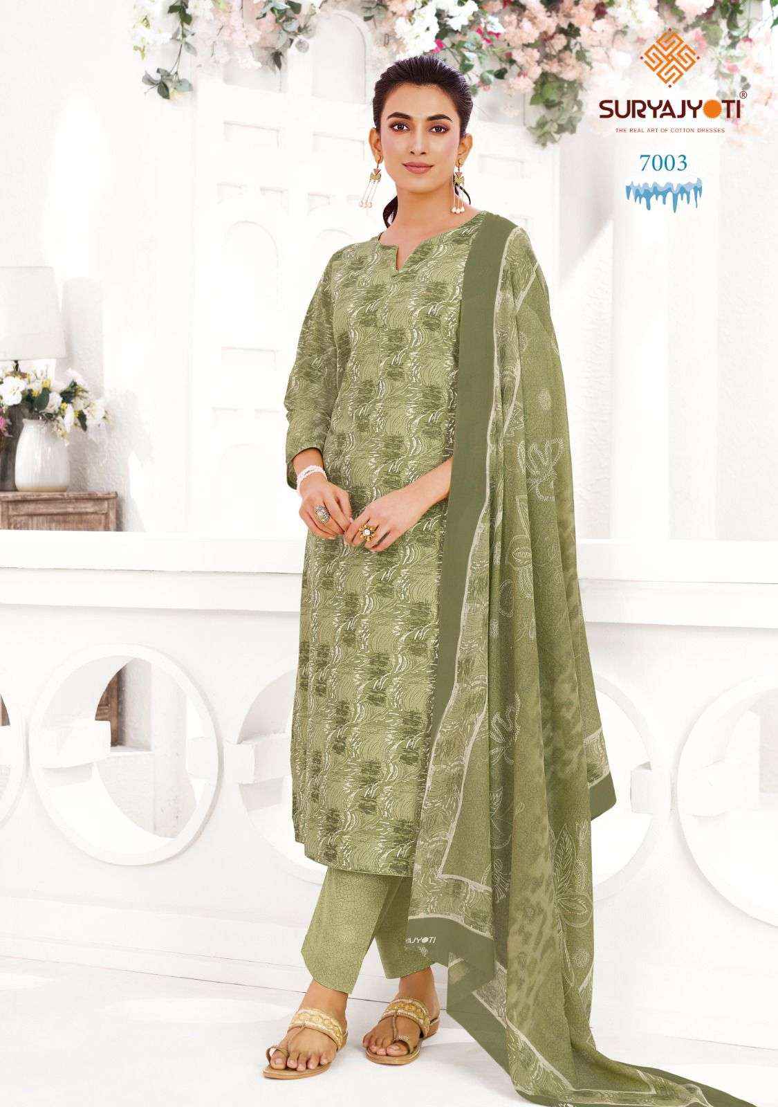 Suryajyoti Ice Look Vol 7 Pure Cotton Dress Material surat Wholesale ( 10 Pcs Catalogue )