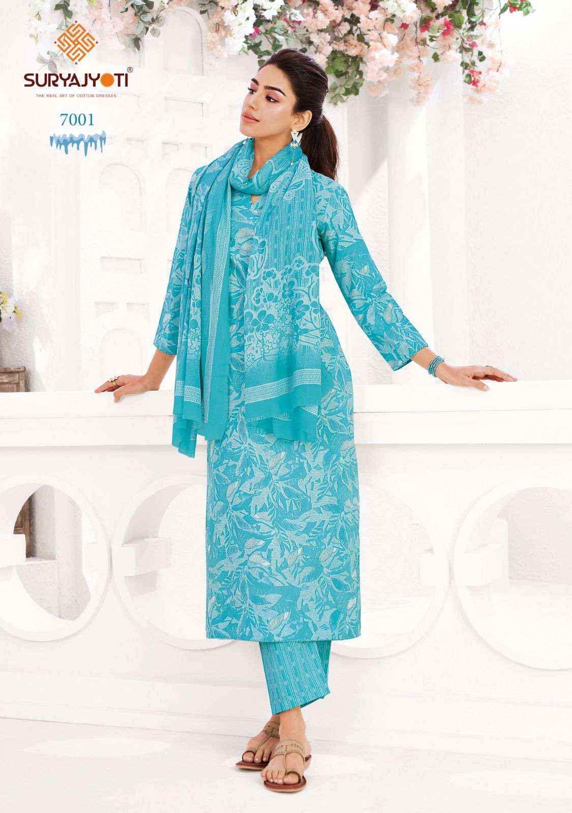 Suryajyoti Ice Look Vol 7 Pure Cotton Dress Material surat Wholesale ( 10 Pcs Catalogue )