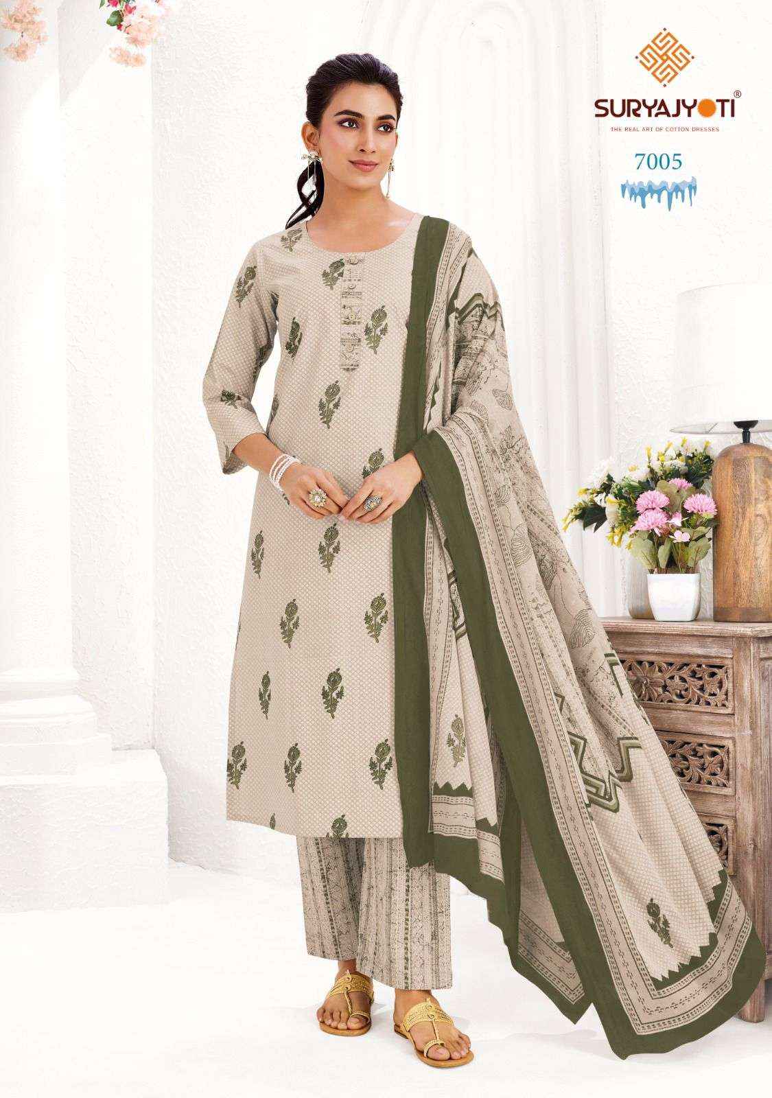 Suryajyoti Ice Look Vol 7 Pure Cotton Dress Material surat Wholesale ( 10 Pcs Catalogue )