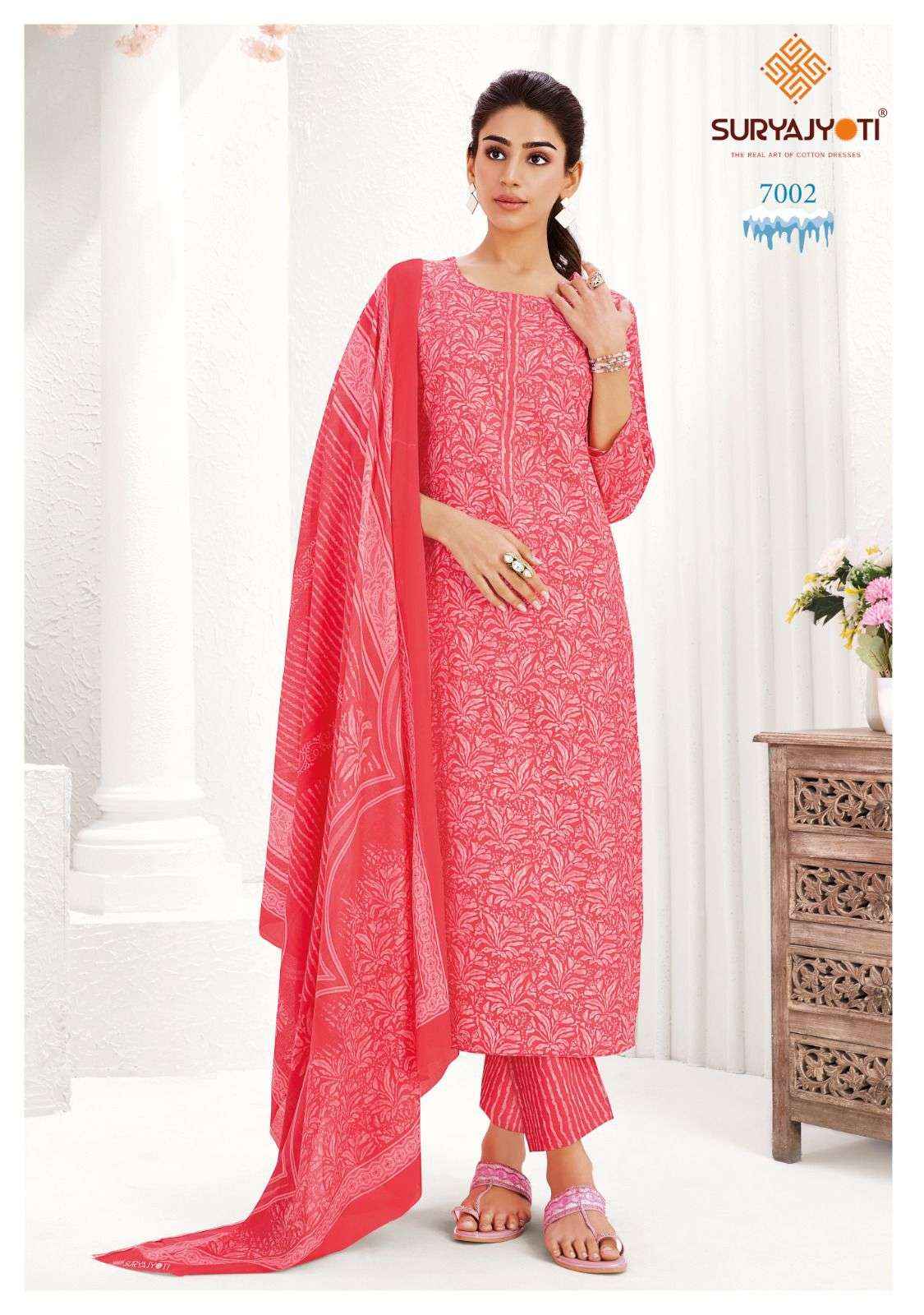 Suryajyoti Ice Look Vol 7 Pure Cotton Dress Material surat Wholesale ( 10 Pcs Catalogue )
