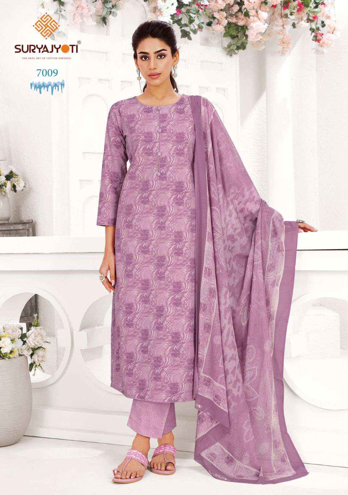 Suryajyoti Ice Look Vol 7 Pure Cotton Dress Material surat Wholesale ( 10 Pcs Catalogue )