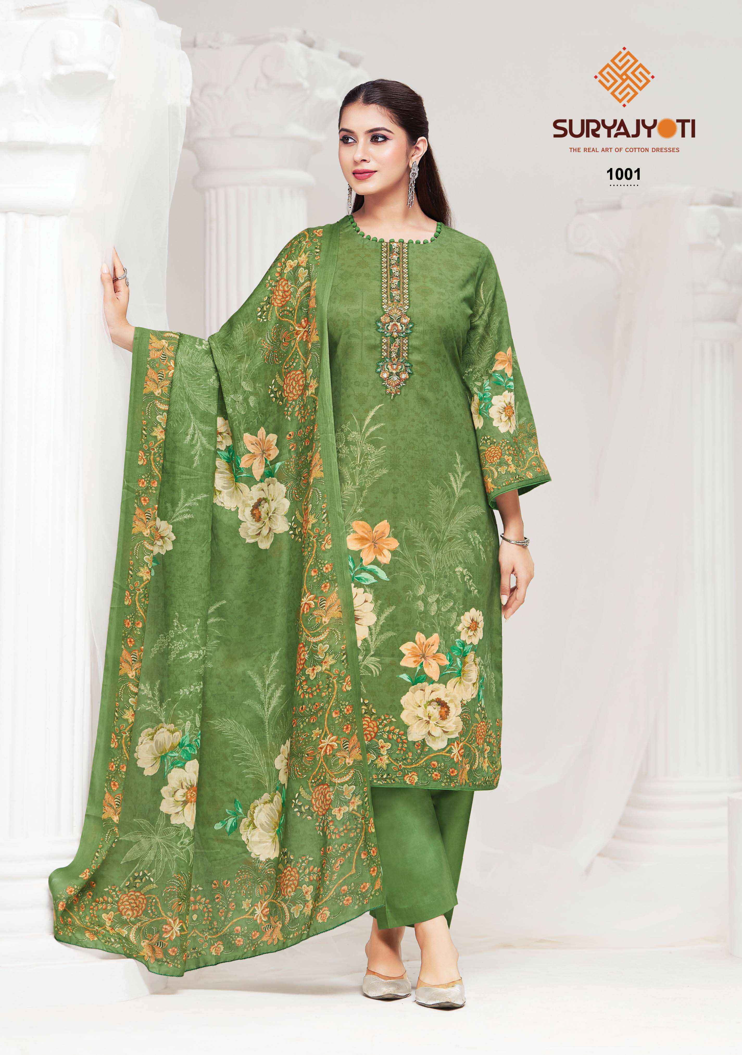 Suryajyoti Nazakat Vol 1 Cotton Salwar Kameez Wholesale Rate ( 6 Pcs Catalog )