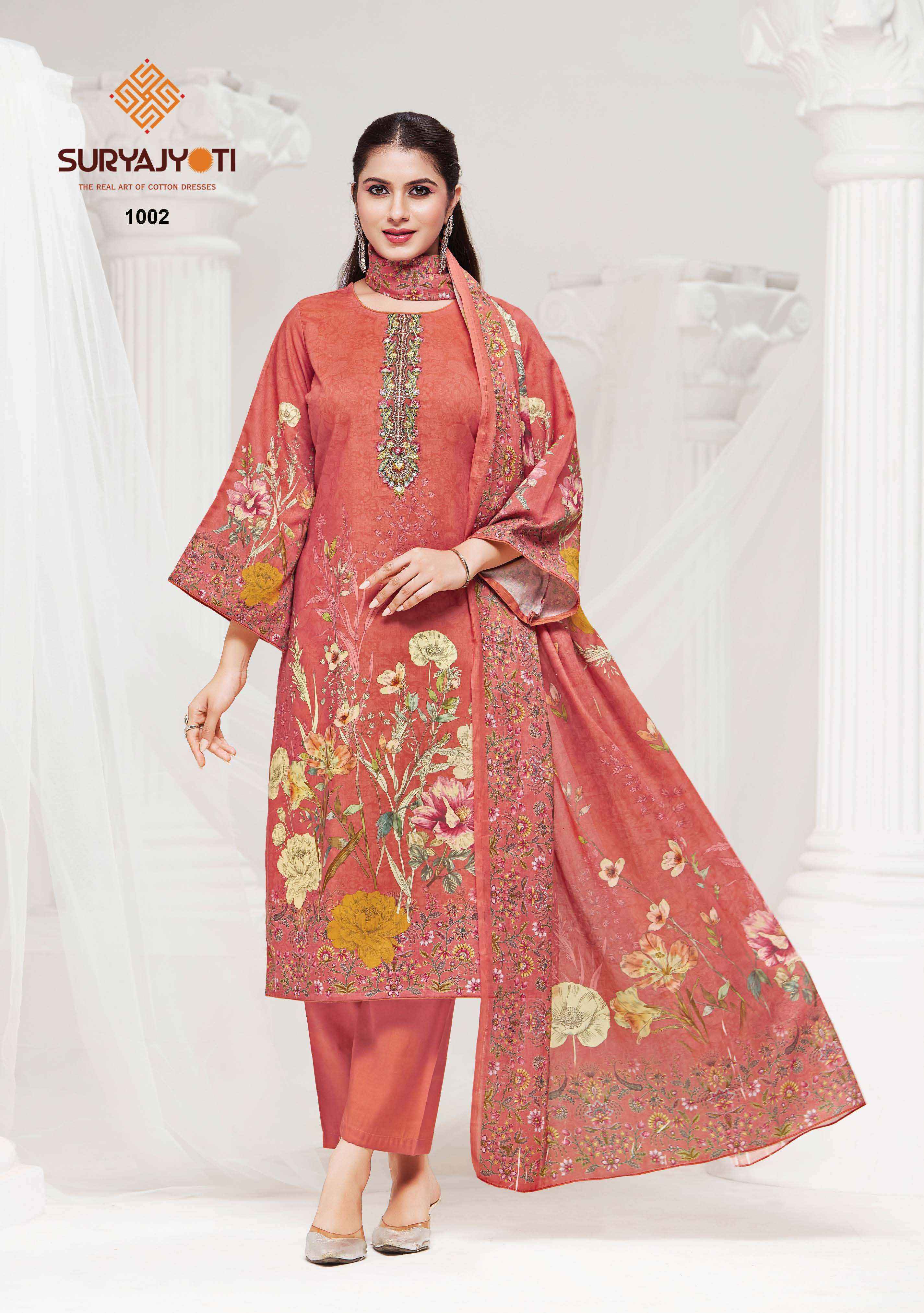 Suryajyoti Nazakat Vol 1 Cotton Salwar Kameez Wholesale Rate ( 6 Pcs Catalog )