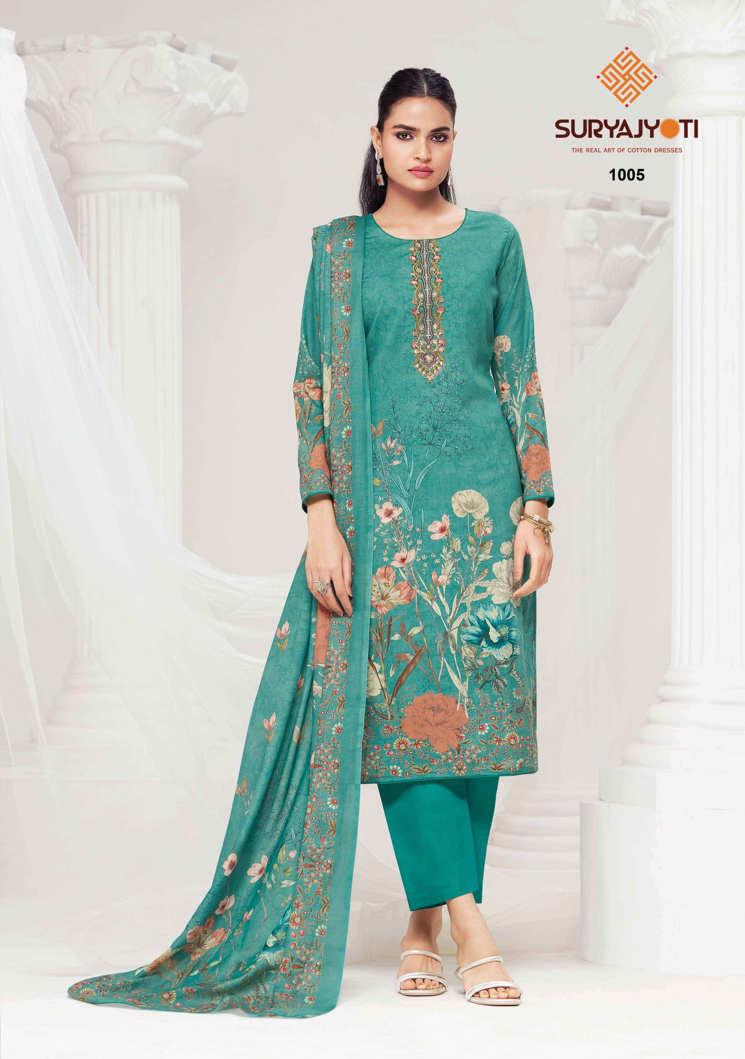 Suryajyoti Nazakat Vol 1 Cotton Salwar Kameez Wholesale Rate ( 6 Pcs Catalog )