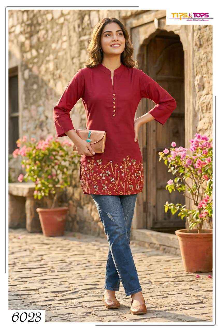 Tips & Tops Polo Rayon Weastern Top Wholesale online Price ( 6 pcs Catalogue )