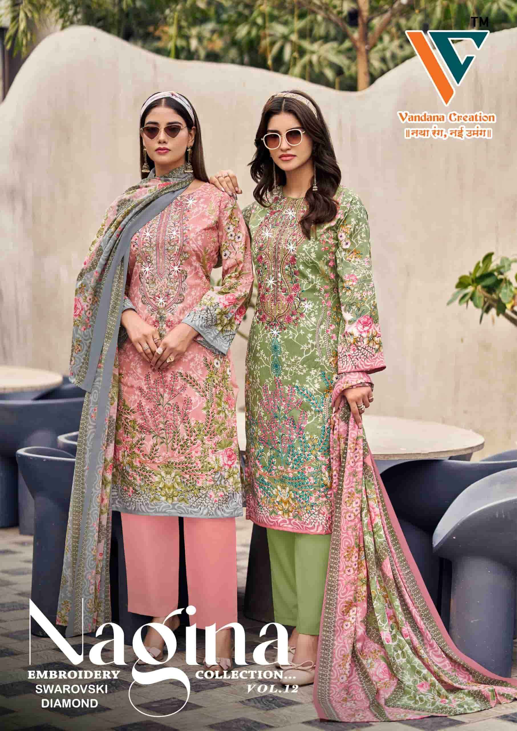Vandana Fashion Nagina Vol 12 Unstitch Cotton Salwar Kameez Wholesale Rate ( 8 Pcs Catalog )