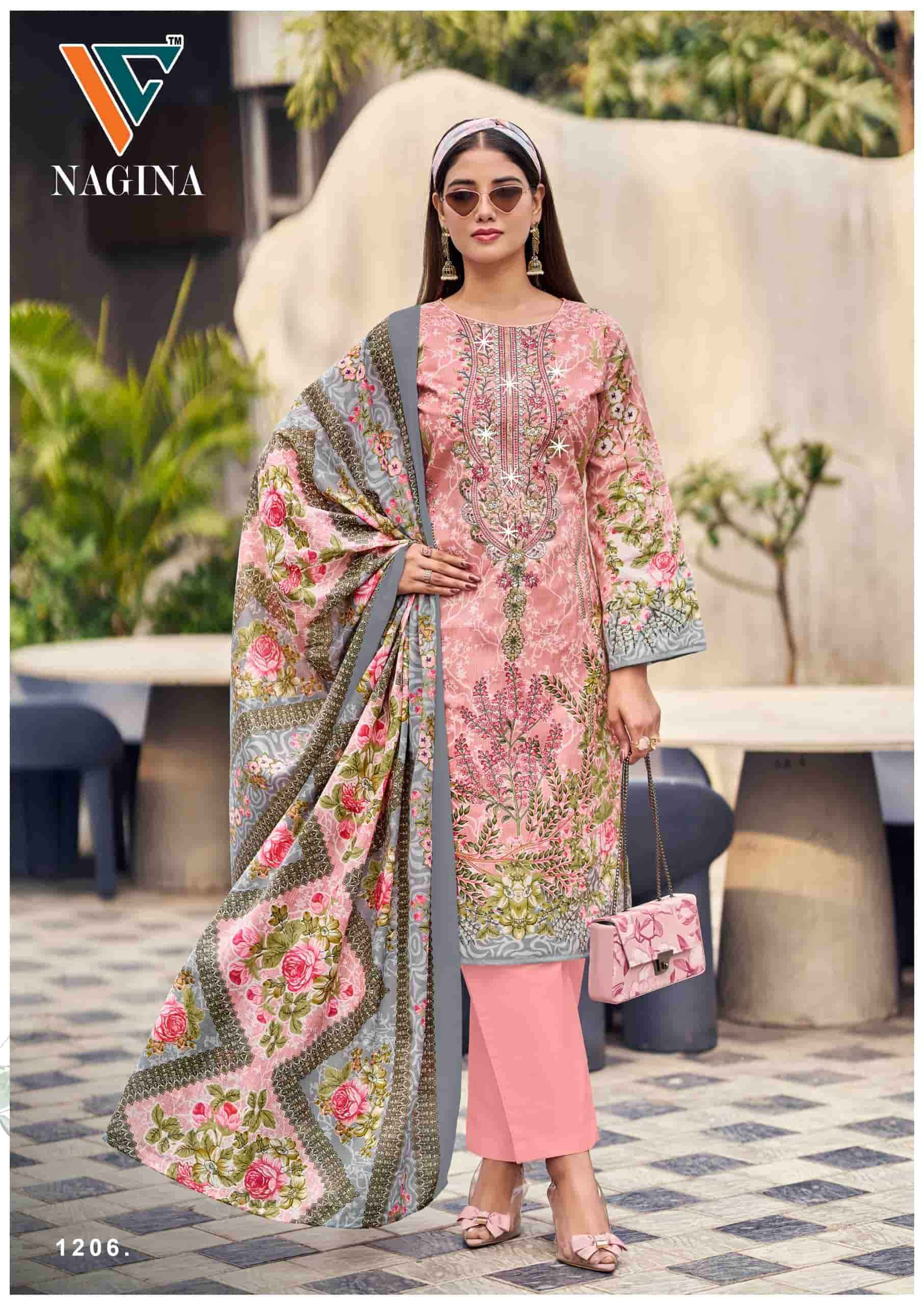 Vandana Fashion Nagina Vol 12 Unstitch Cotton Salwar Kameez Wholesale Rate ( 8 Pcs Catalog )