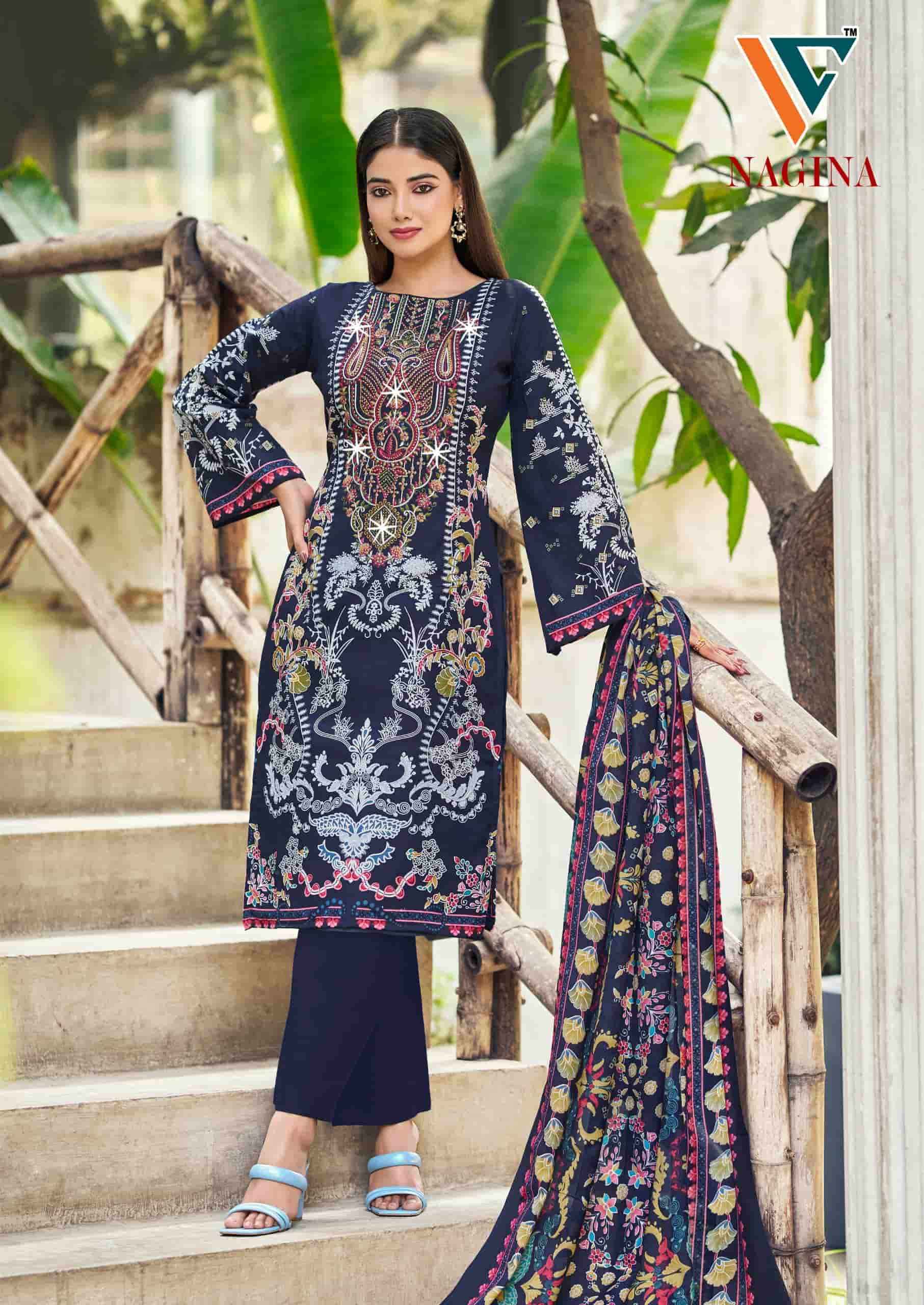 Vandana Fashion Nagina Vol 12 Unstitch Cotton Salwar Kameez Wholesale Rate ( 8 Pcs Catalog )