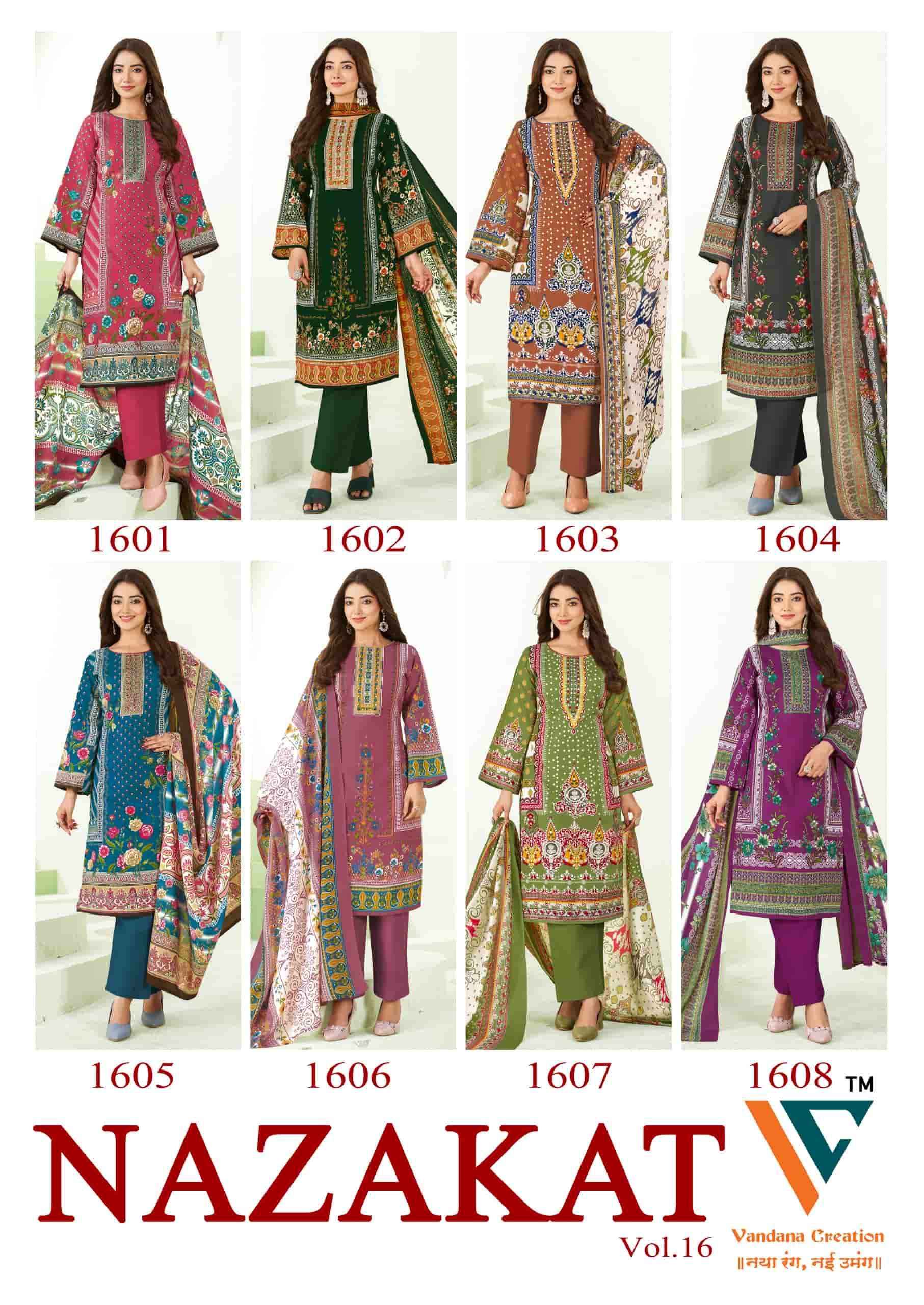 Vandana Fashion Nazakat Vol 16 Printed Cotton Suit Catalog Wholesalers
