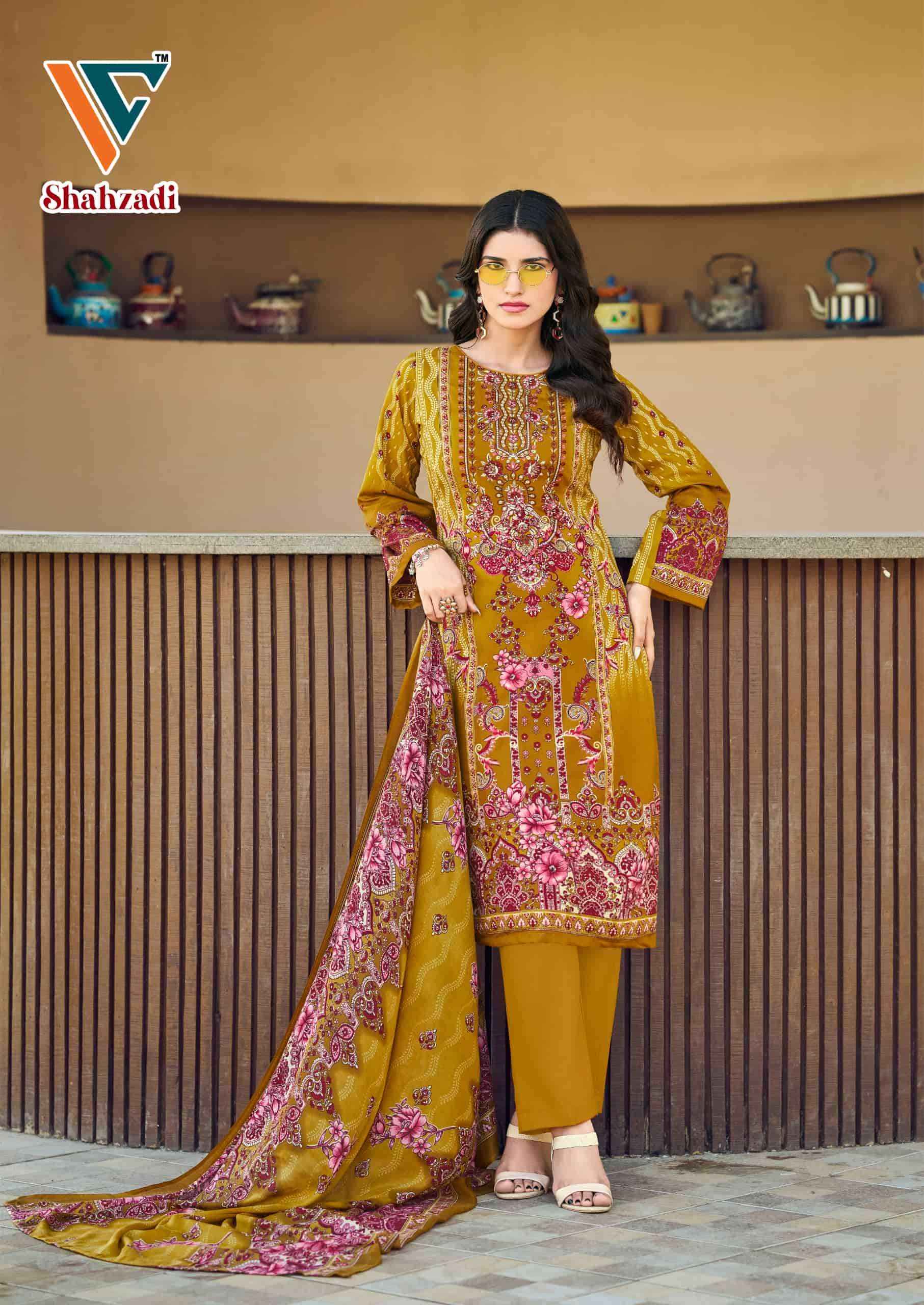 Vandana Fashion Shahzadi Vol 9 Cotton Dress Material Wholesale Price ( 8 Pcs Catalogue )