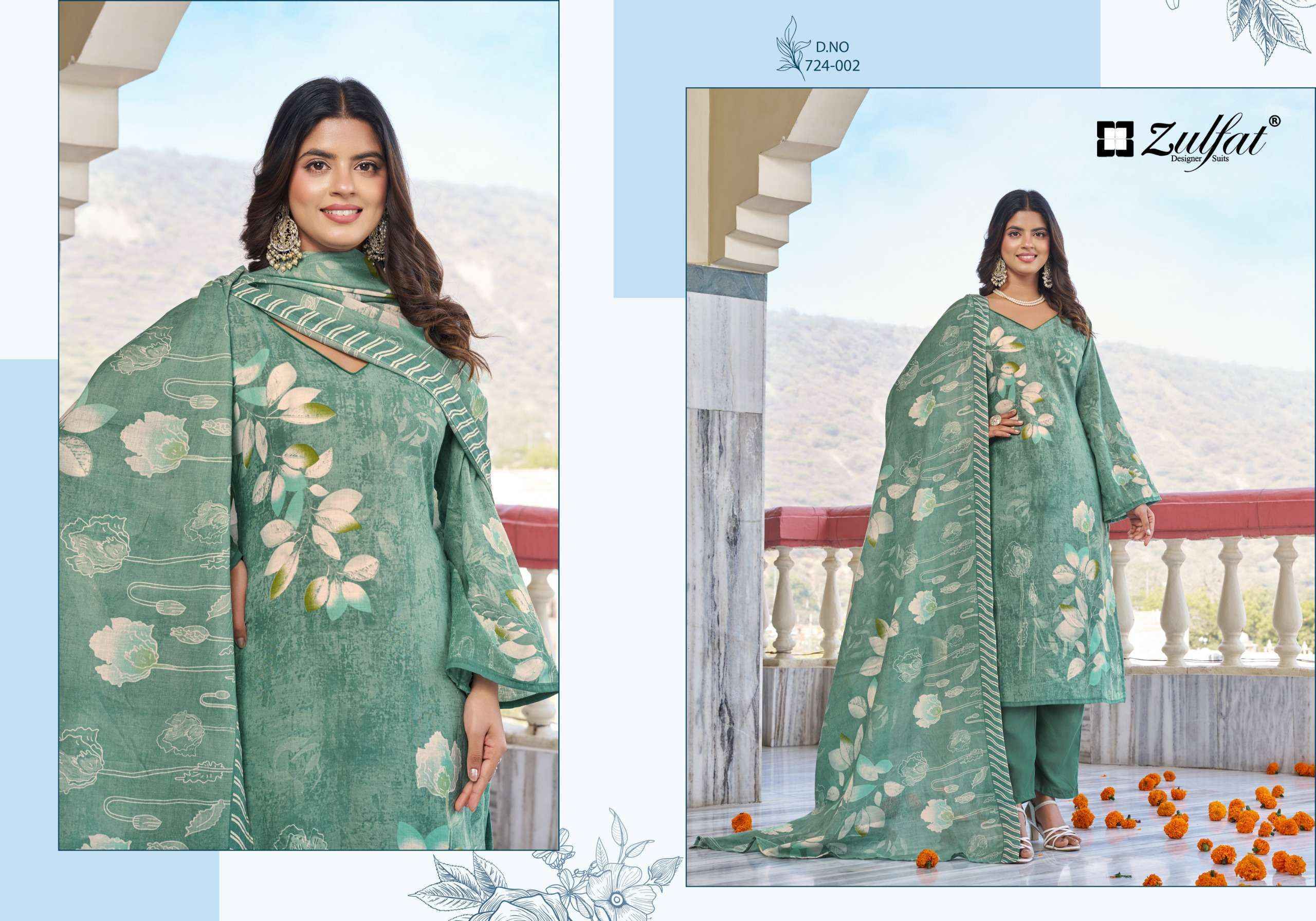 Zulfat Designer Farida Cotton Dress Material Wholesale Price ( 8 pcs Catalogue )