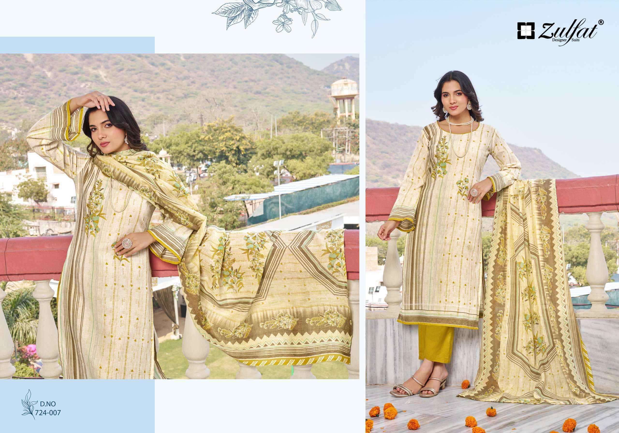 Zulfat Designer Farida Cotton Dress Material Wholesale Price ( 8 pcs Catalogue )