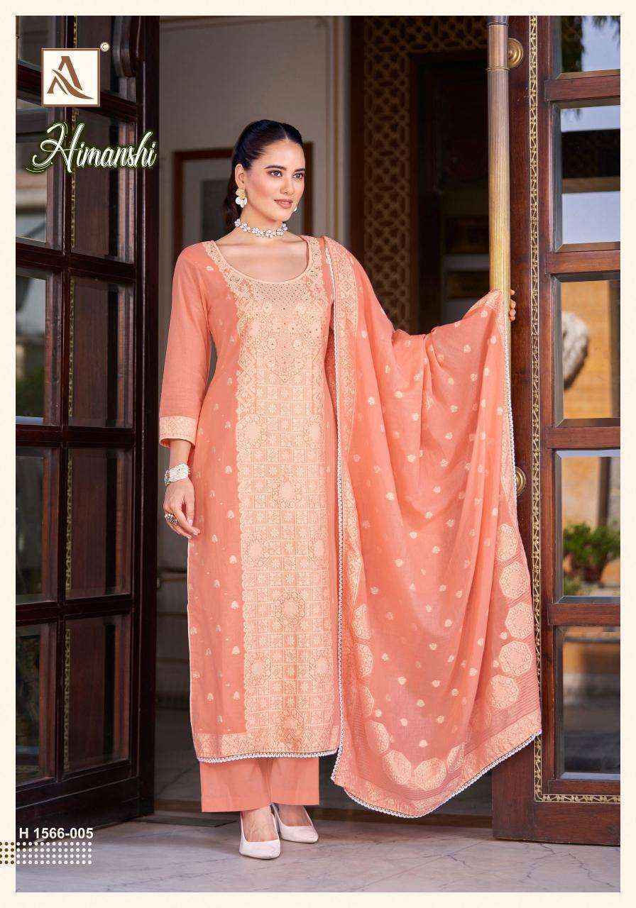 Alok Himanshi Cotton Jacquard Dress Material, Surat Wholesale Shop ( 6 pcs Catalogue )