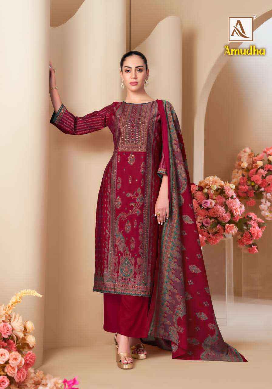 Alok Suit Amudha Premium Wear Ladies Suit _ Surat Wholesale Market Price ( 6 Pcs catalog )