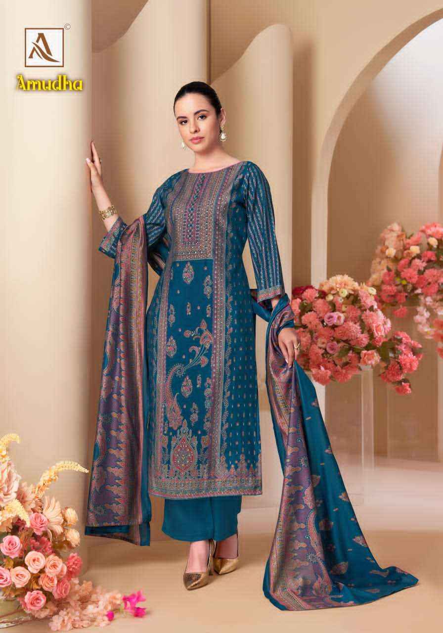 Alok Suit Amudha Premium Wear Ladies Suit _ Surat Wholesale Market Price ( 6 Pcs catalog )