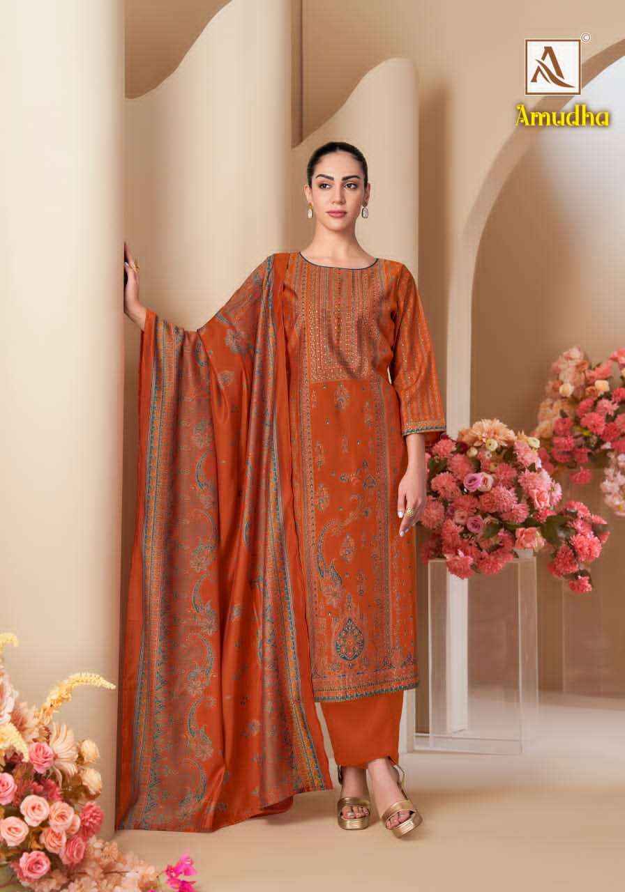 Alok Suit Amudha Premium Wear Ladies Suit _ Surat Wholesale Market Price ( 6 Pcs catalog )