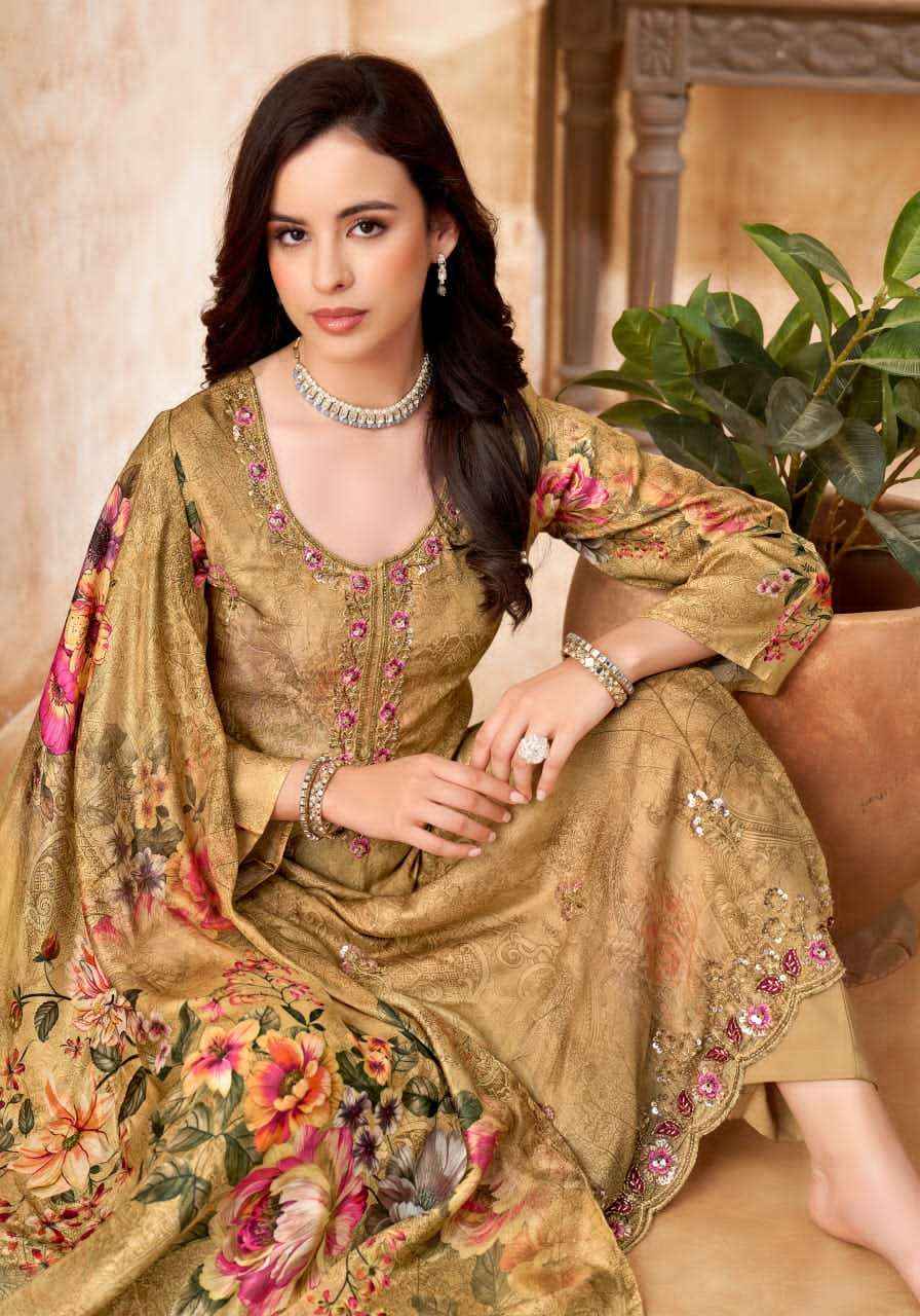 Alok Suit Festival Beats Fancy Muslin Salwar Suit _ Surat Wholesale Market Price ( 6 Pcs catalog )