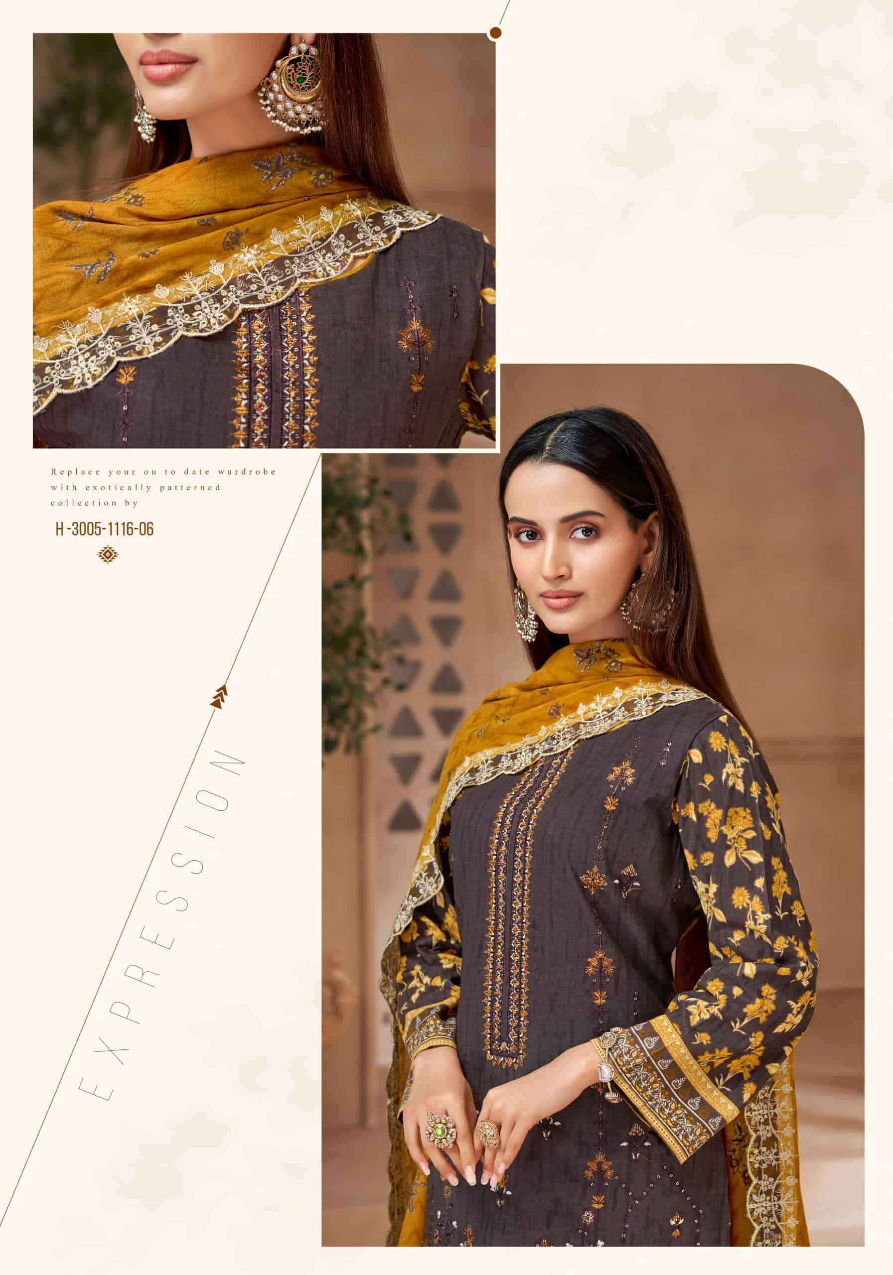 Alok Suit Pak Bin Saeed Edition 5 Wholesale Surat Market ( 6 Pcs Catalogue )