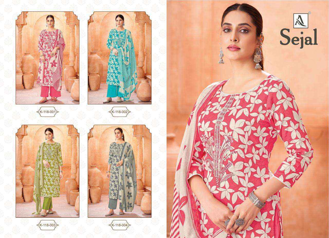 Alok Suit Sejal Ladies Salwar Kameez _ Wholesale Online Women Clothing ( 4 Pcs Catalog )