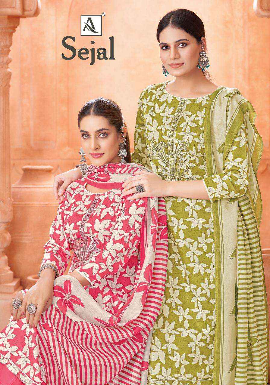 Alok Suit Sejal Ladies Salwar Kameez _ Wholesale Online Women Clothing ( 4 Pcs Catalog )