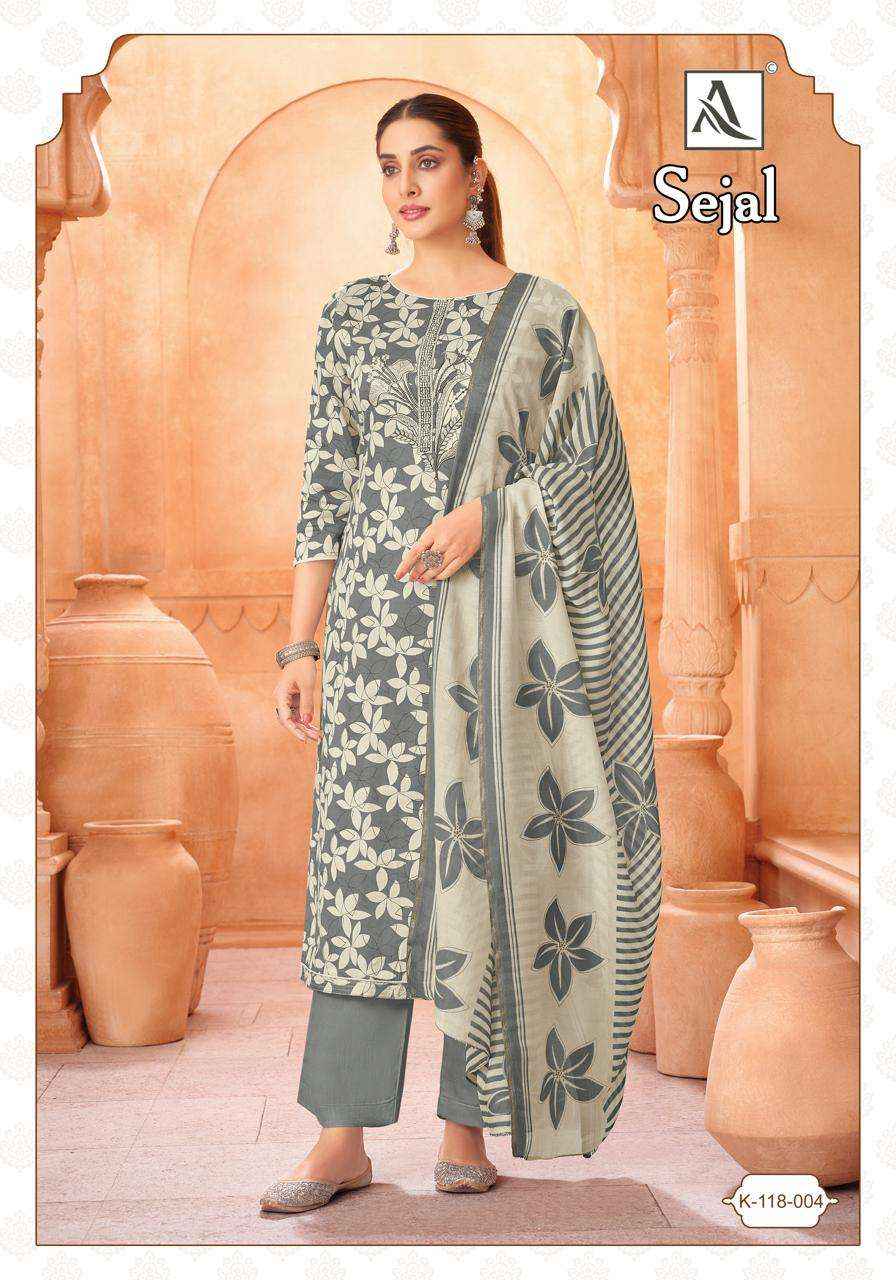 Alok Suit Sejal Ladies Salwar Kameez _ Wholesale Online Women Clothing ( 4 Pcs Catalog )