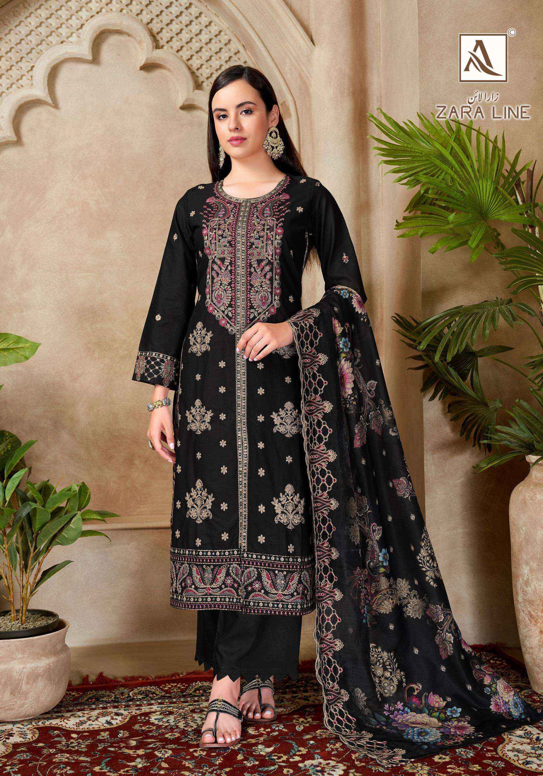 ALOK SUITS ZARA LINE DRESS - ऑनलाइन पाकिस्तानी सूट्स सबसे सस्ते रेट में ( 6 Pcs Catalogue )