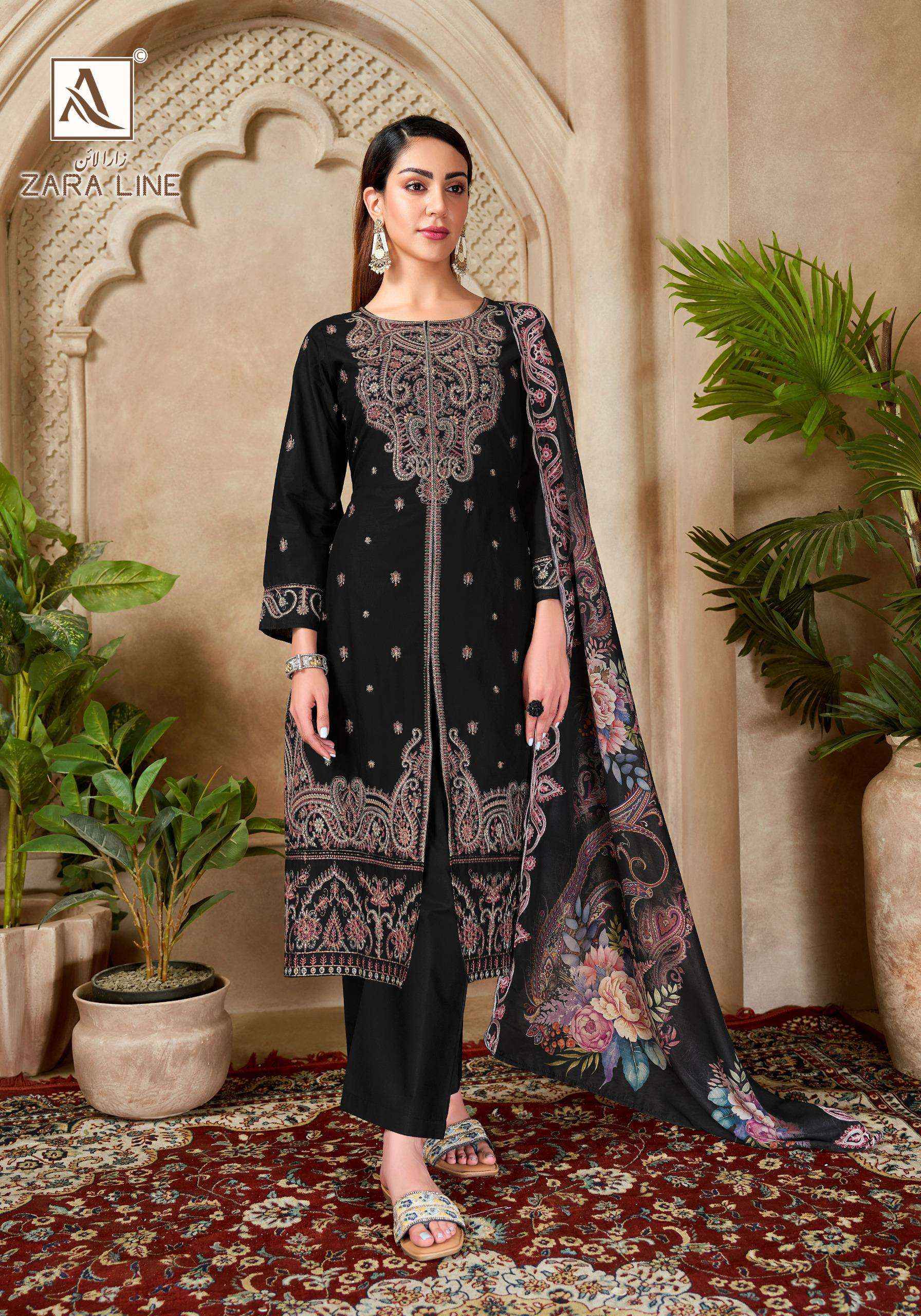 ALOK SUITS ZARA LINE DRESS - ऑनलाइन पाकिस्तानी सूट्स सबसे सस्ते रेट में ( 6 Pcs Catalogue )
