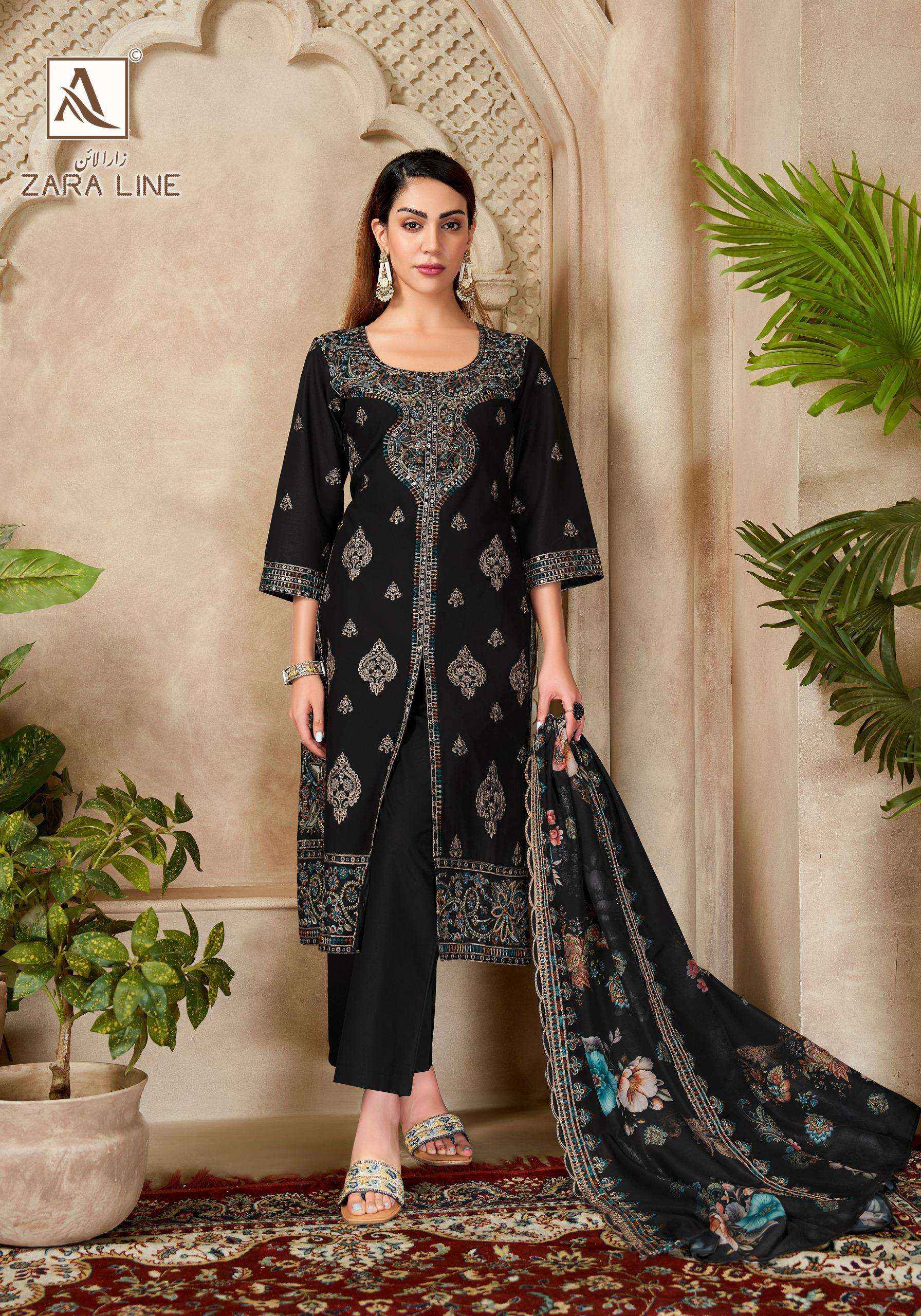 ALOK SUITS ZARA LINE DRESS - ऑनलाइन पाकिस्तानी सूट्स सबसे सस्ते रेट में ( 6 Pcs Catalogue )