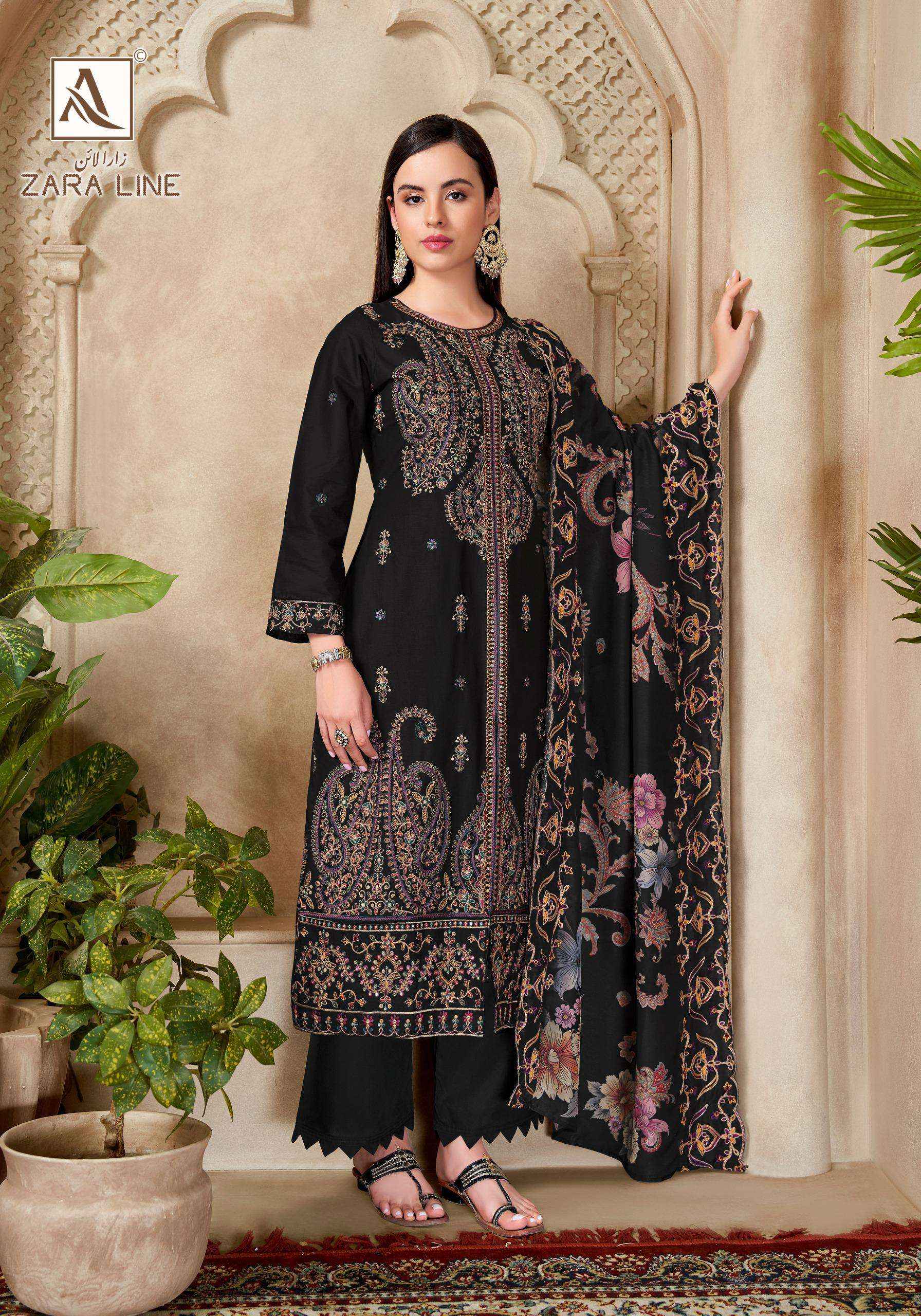 ALOK SUITS ZARA LINE DRESS - ऑनलाइन पाकिस्तानी सूट्स सबसे सस्ते रेट में ( 6 Pcs Catalogue )