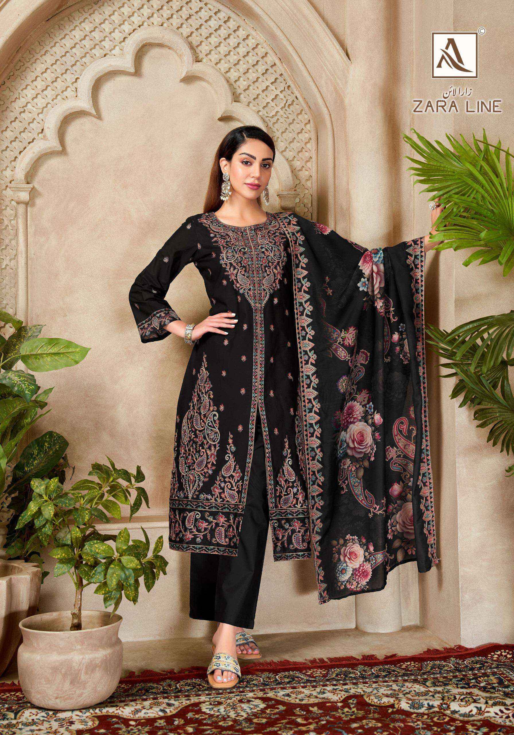 ALOK SUITS ZARA LINE DRESS - ऑनलाइन पाकिस्तानी सूट्स सबसे सस्ते रेट में ( 6 Pcs Catalogue )
