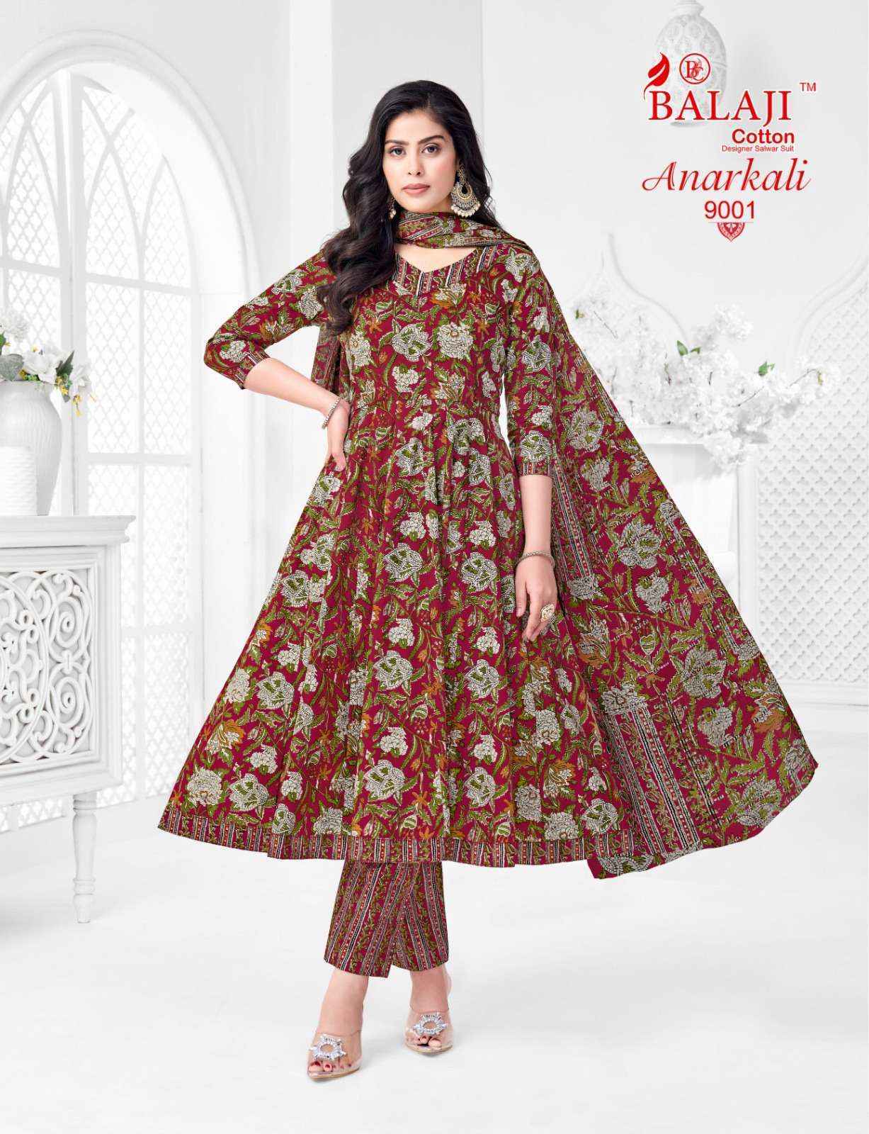 Balaji Anarkali Vol 9 Cotton Kurti Combo Surat Wholesale Price ( 8 Pcs Catalog )