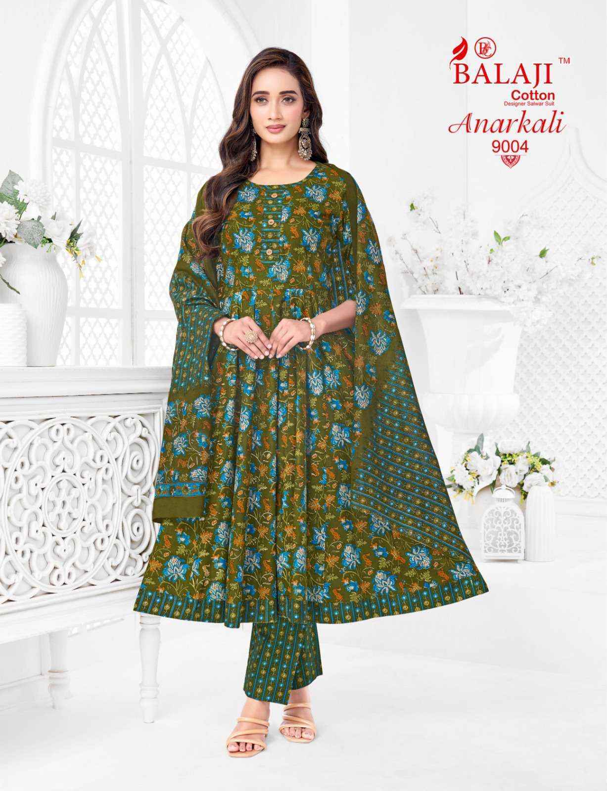 Balaji Anarkali Vol 9 Cotton Kurti Combo Surat Wholesale Price ( 8 Pcs Catalog )