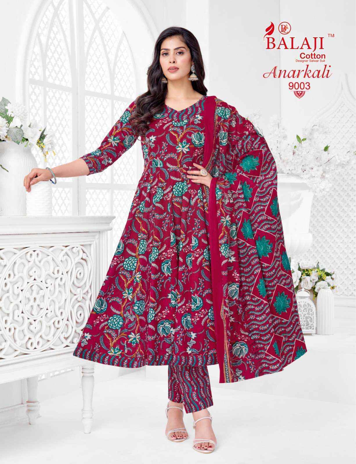 Balaji Anarkali Vol 9 Cotton Kurti Combo Surat Wholesale Price ( 8 Pcs Catalog )