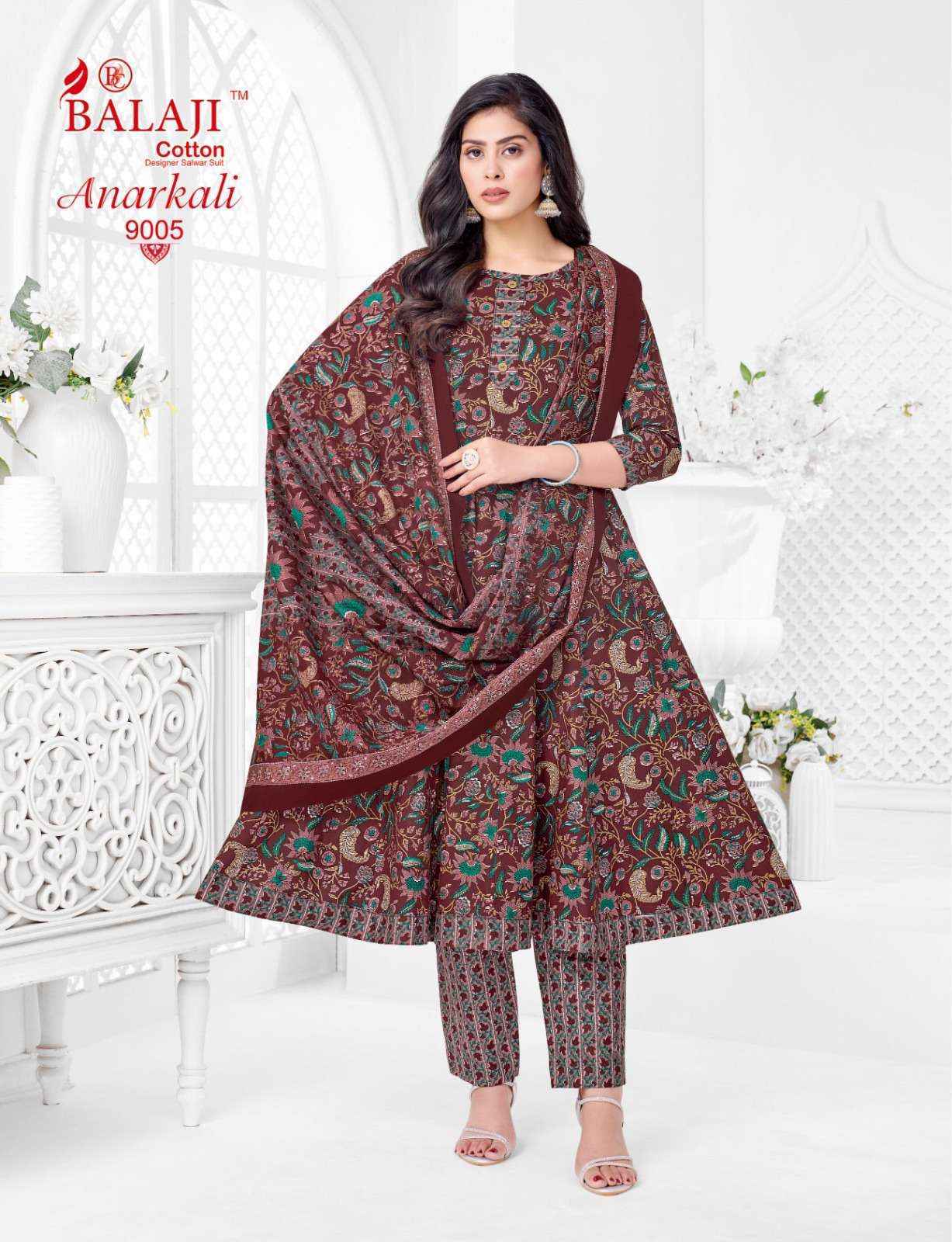 Balaji Anarkali Vol 9 Cotton Kurti Combo Surat Wholesale Price ( 8 Pcs Catalog )