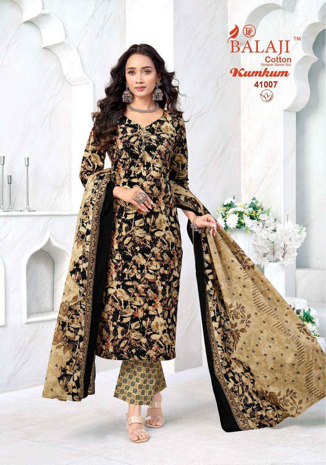 Balaji Kumkum Vol 41 Readymade Cotton Dress Surat Wholesale Market Price ( 10 Pcs Catalog )