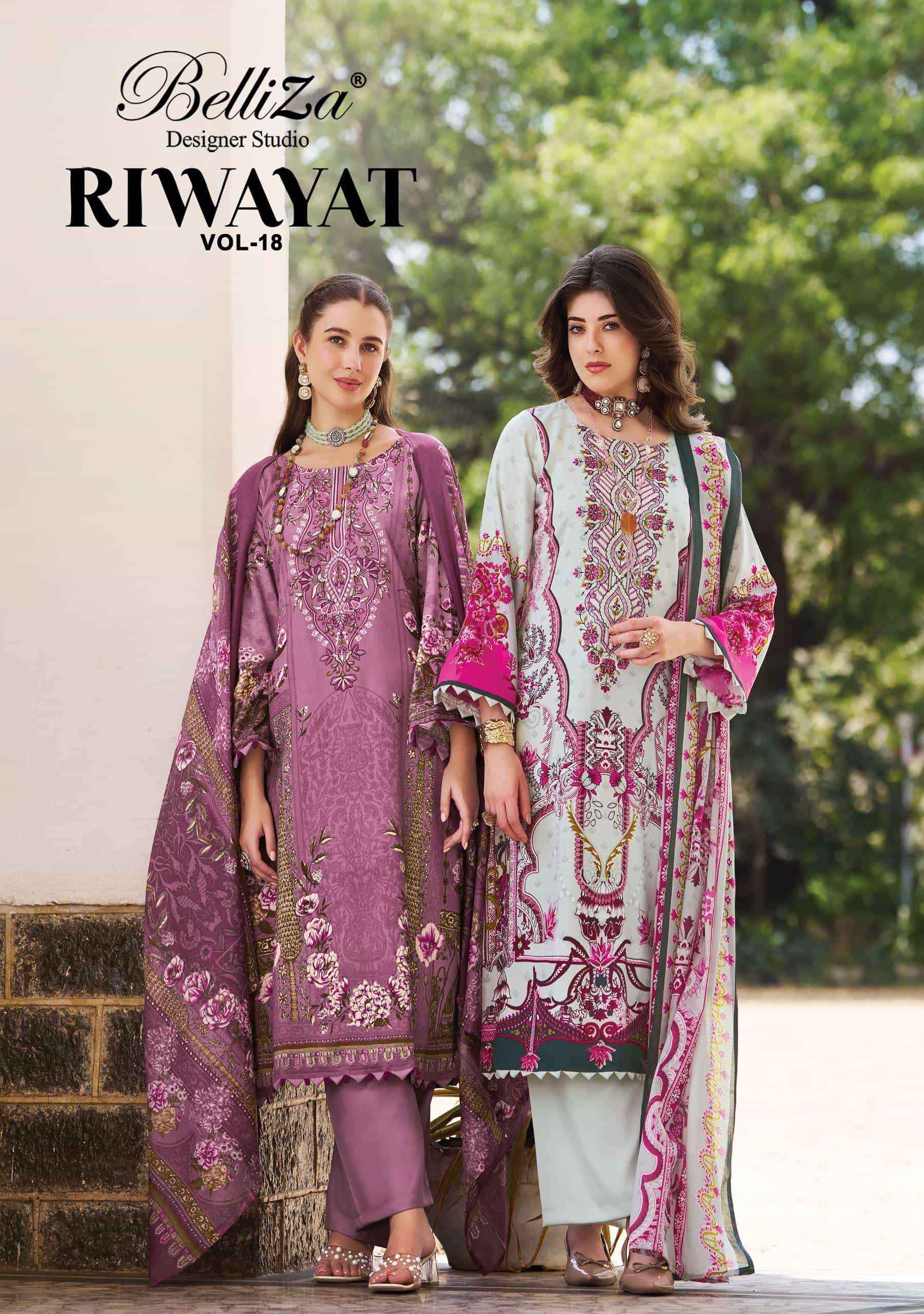 Belliza Riwayat Vol 18 Rayon Ladies Dress - Wholesale Market Surat ( 8 Pcs Catalogue )
