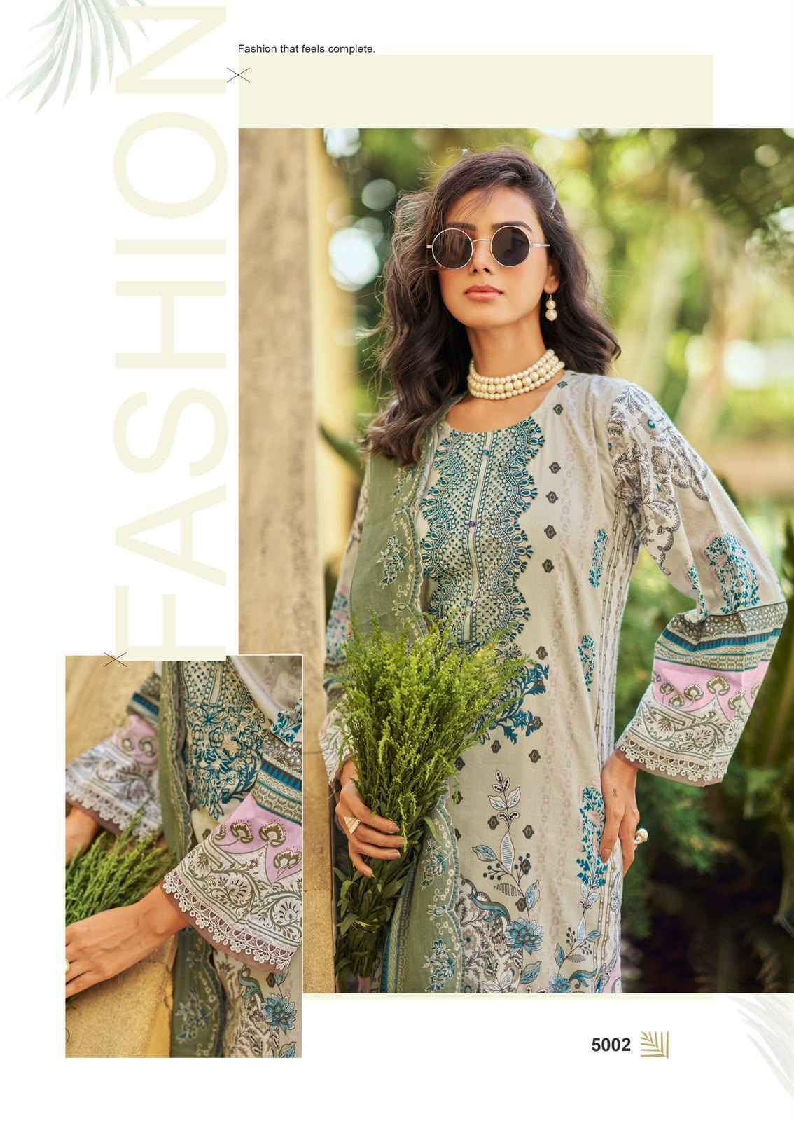 Cosmos Needle Wonder Vol 5 - Wholesale Ladies Lawn Cotton Dress Material ( 8 pcs Catalogue )