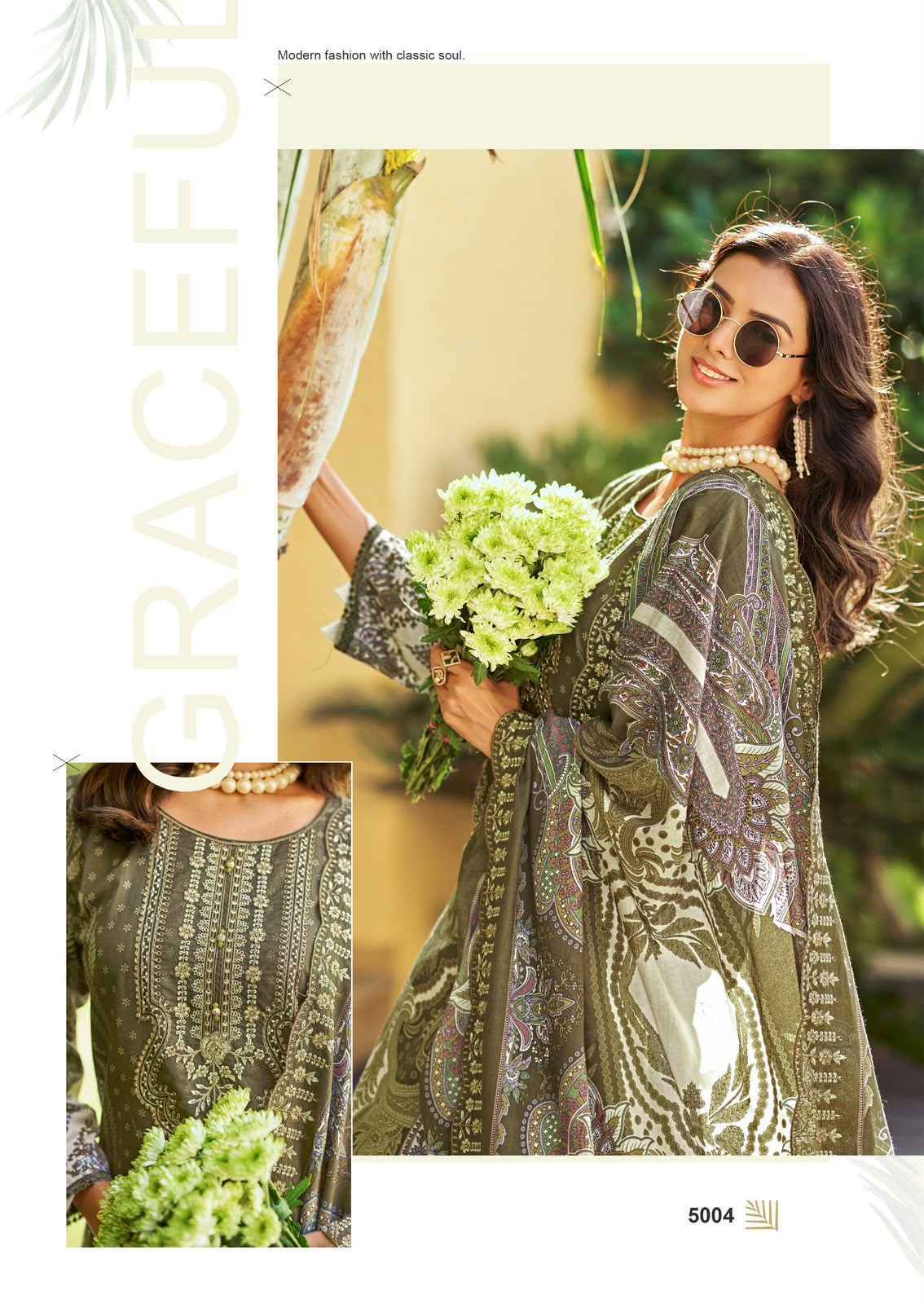 Cosmos Needle Wonder Vol 5 - Wholesale Ladies Lawn Cotton Dress Material ( 8 pcs Catalogue )