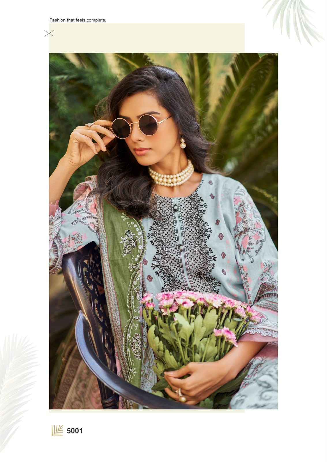 Cosmos Needle Wonder Vol 5 - Wholesale Ladies Lawn Cotton Dress Material ( 8 pcs Catalogue )