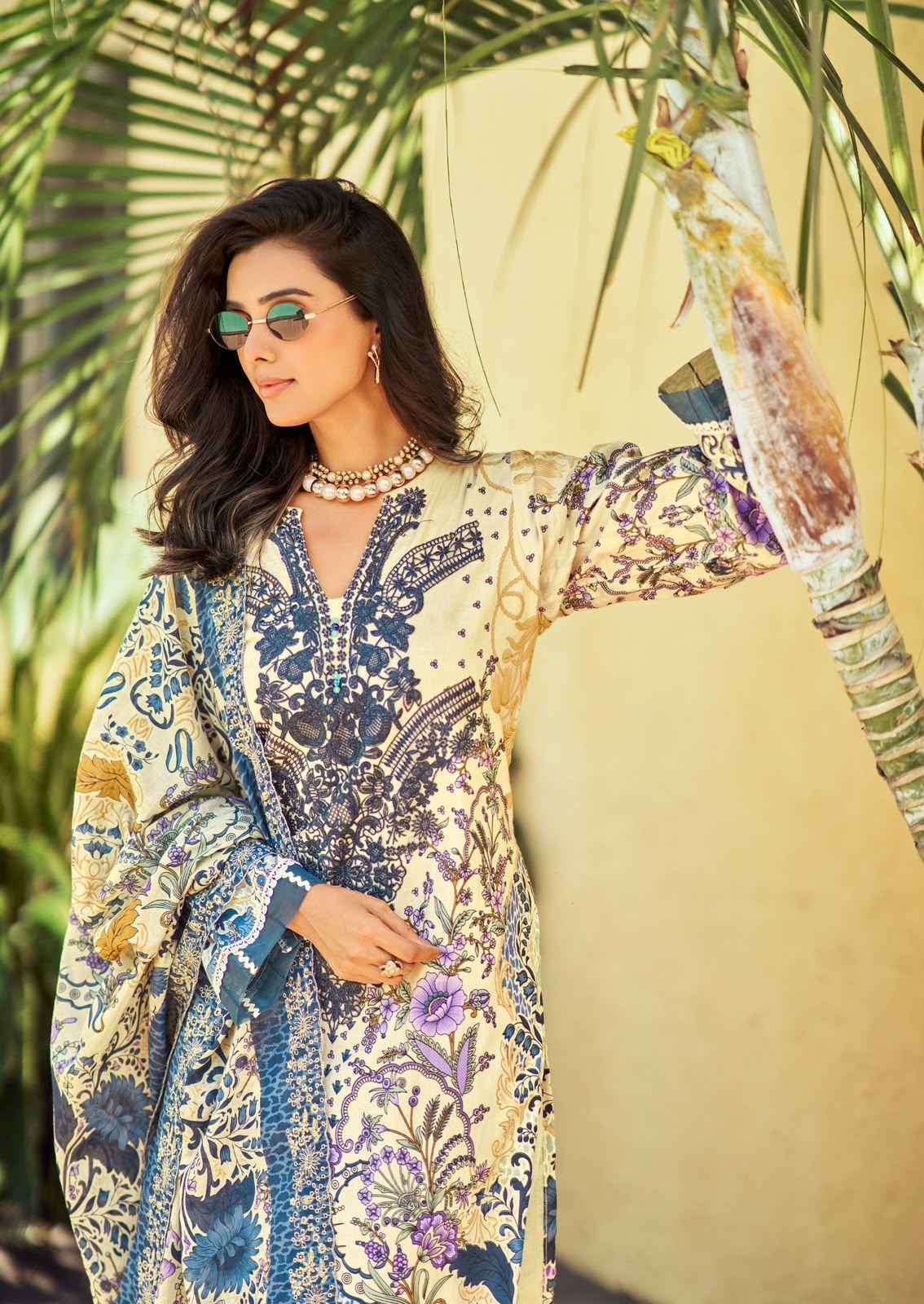 Cosmos Needle Wonder Vol 5 - Wholesale Ladies Lawn Cotton Dress Material ( 8 pcs Catalogue )